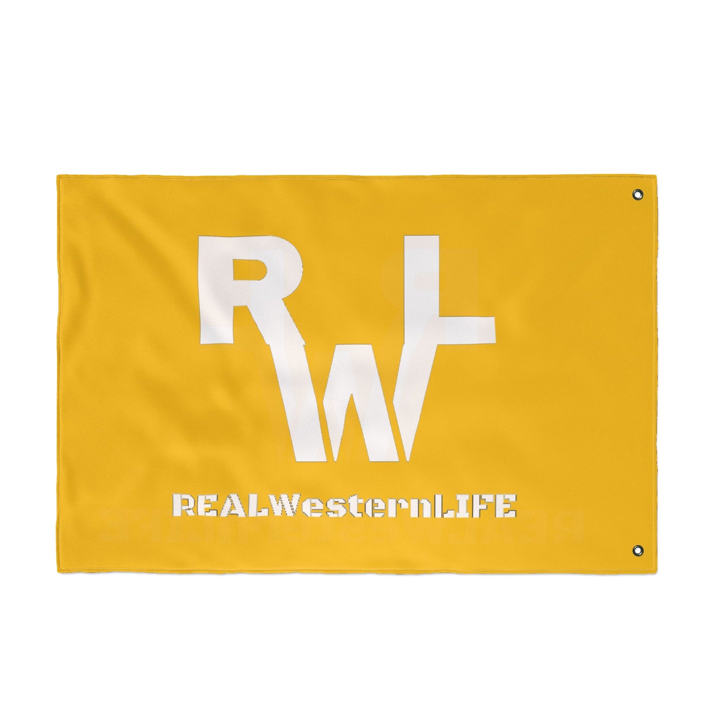 Real Western Life - Double Sided Flag (White Brand)- Customize it!