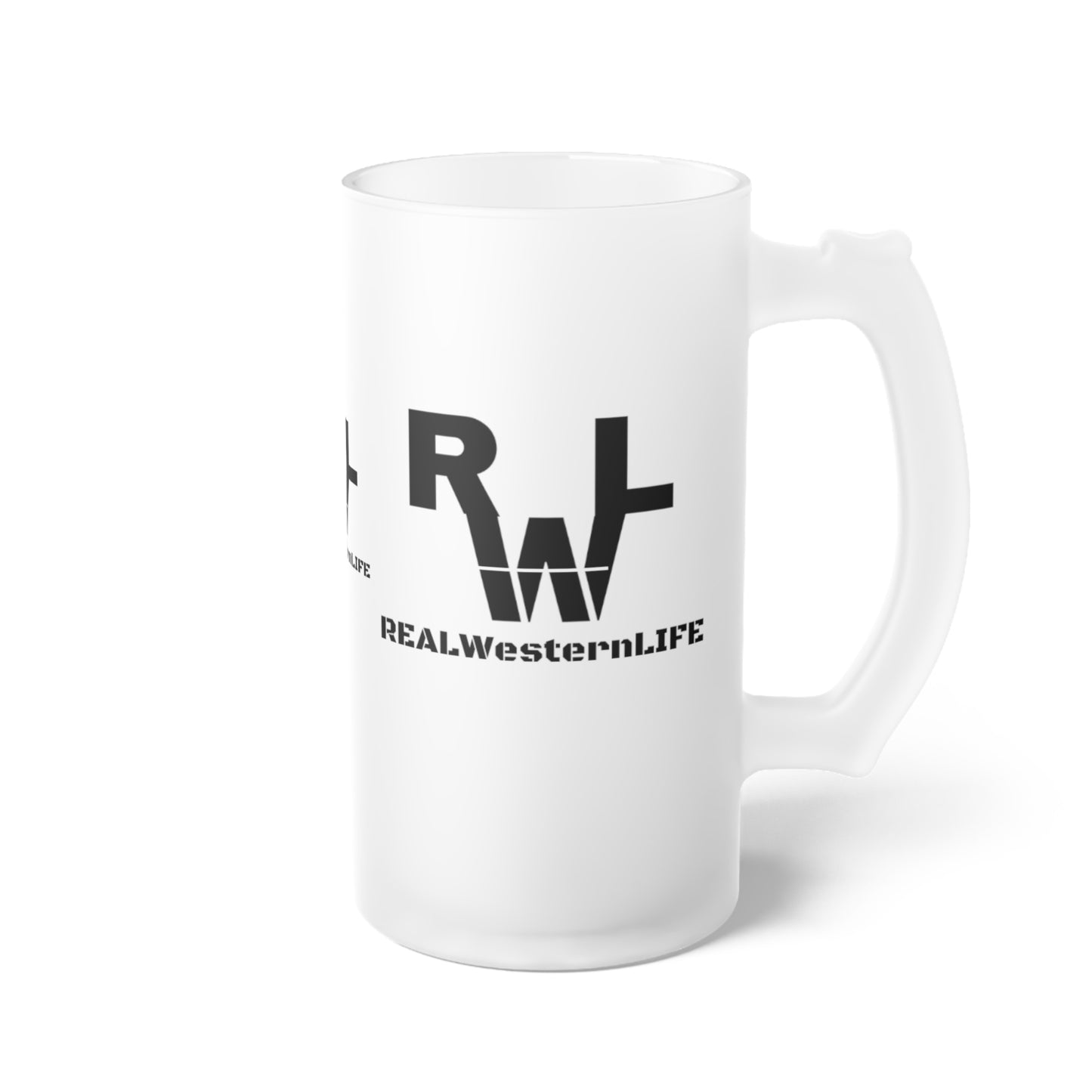Real Western Life - Frosted Glass Beer Mug