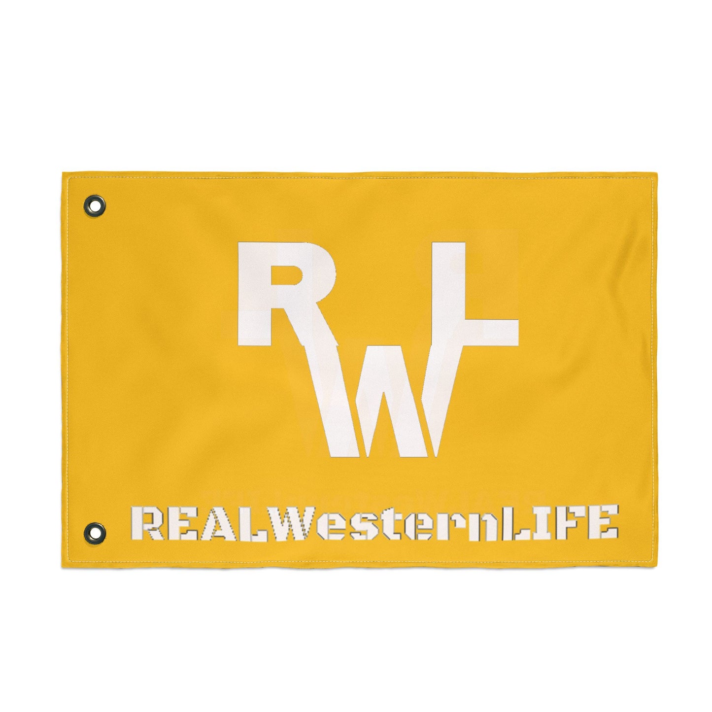 Real Western Life - Double Sided Flag (White Brand)- Customize it!