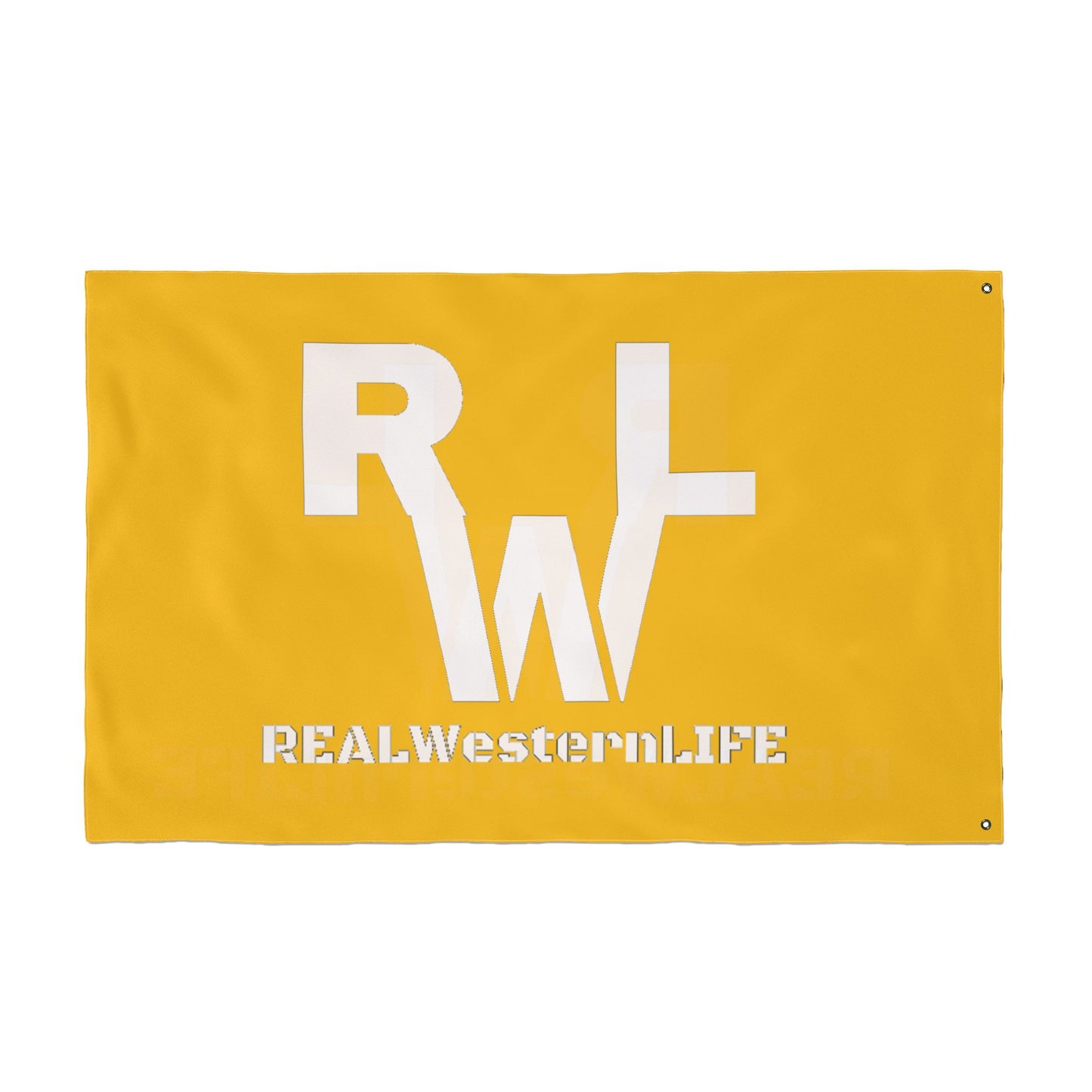 Real Western Life - Double Sided Flag (White Brand)- Customize it!