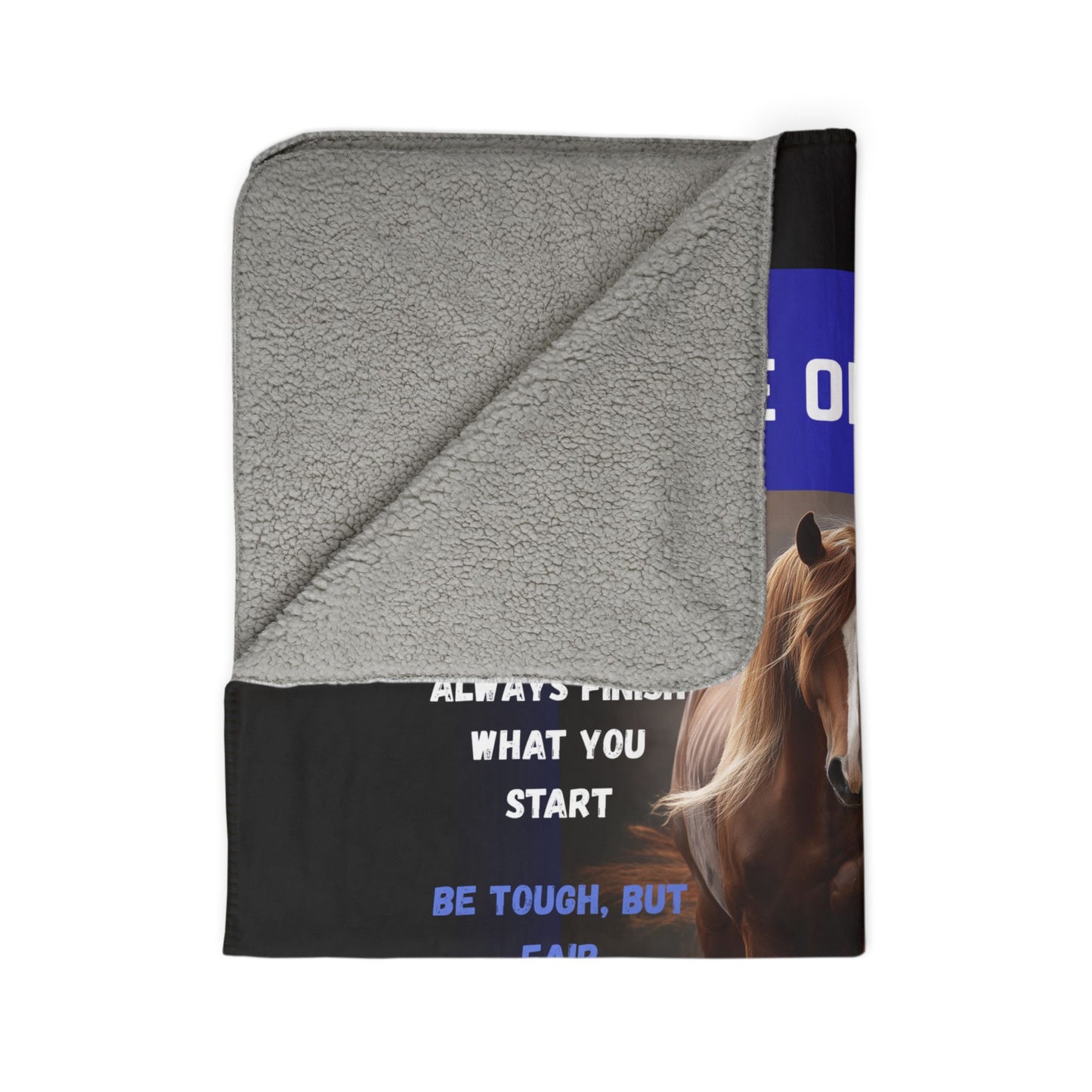 The Code of The West Fleece Sherpa Blanket - Cozy Inspirational Cowboy Decor