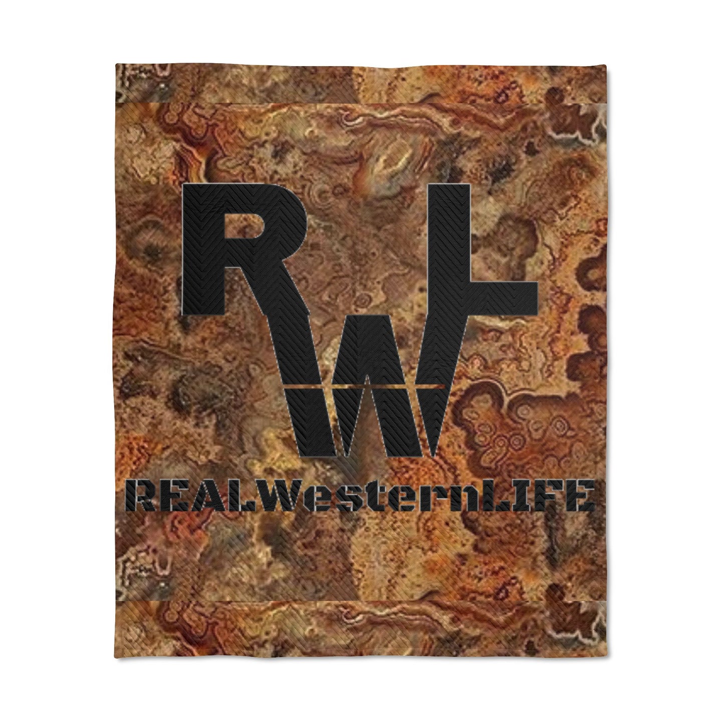 Quilted Throw - Rustic 'Real Western Life Throw Blanket