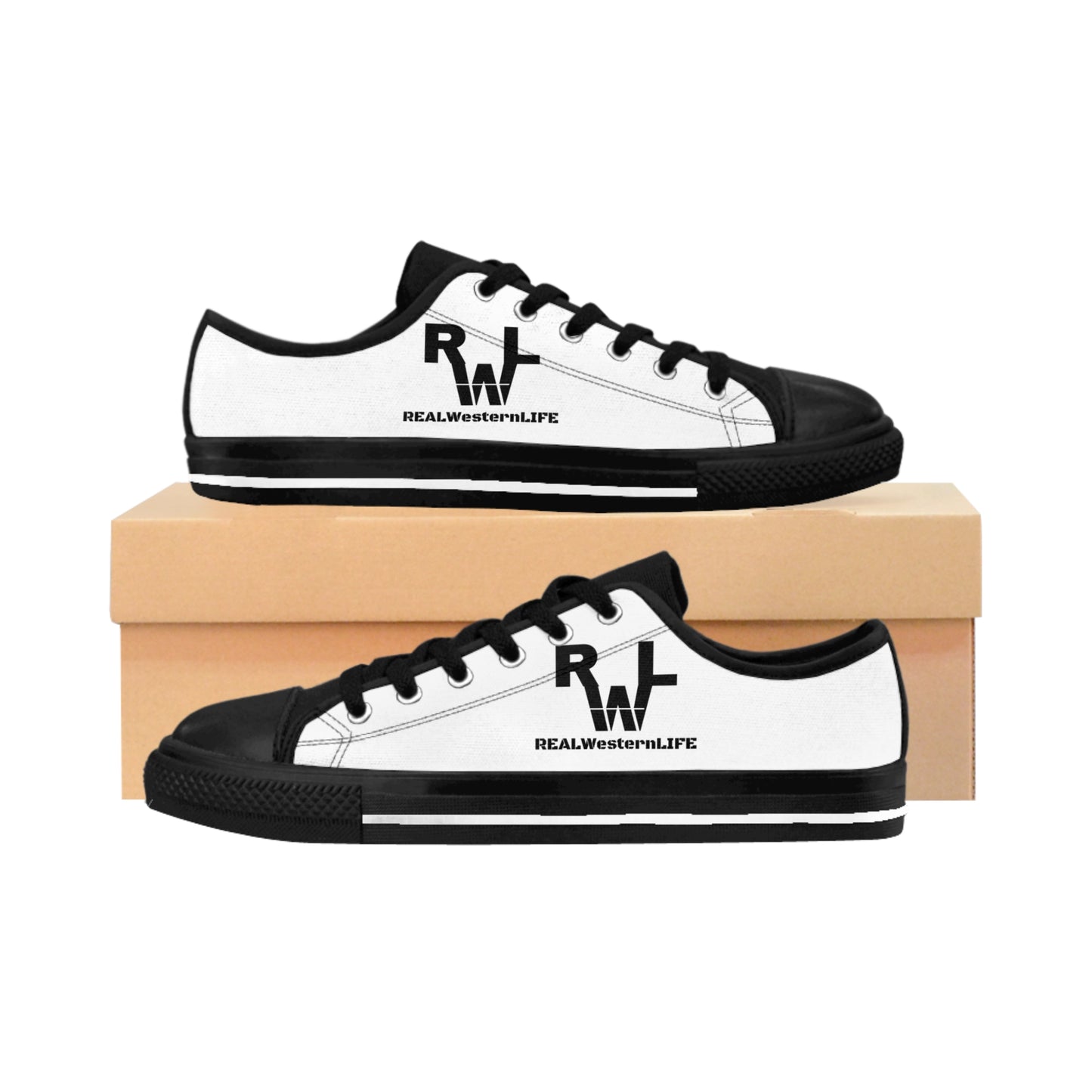Customize Real Western Life - Stylish Women's Sneakers -Replace our brand with yours!