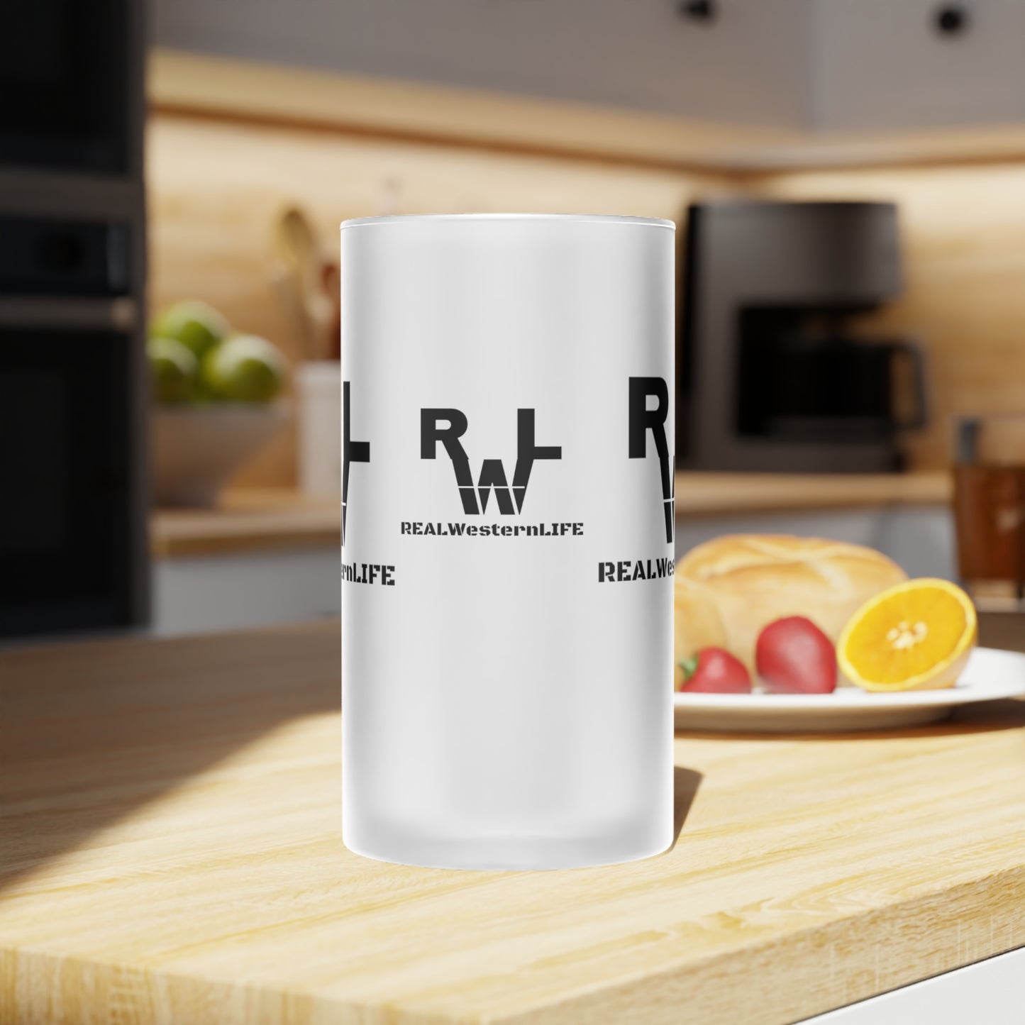 Real Western Life - Frosted Glass Beer Mug