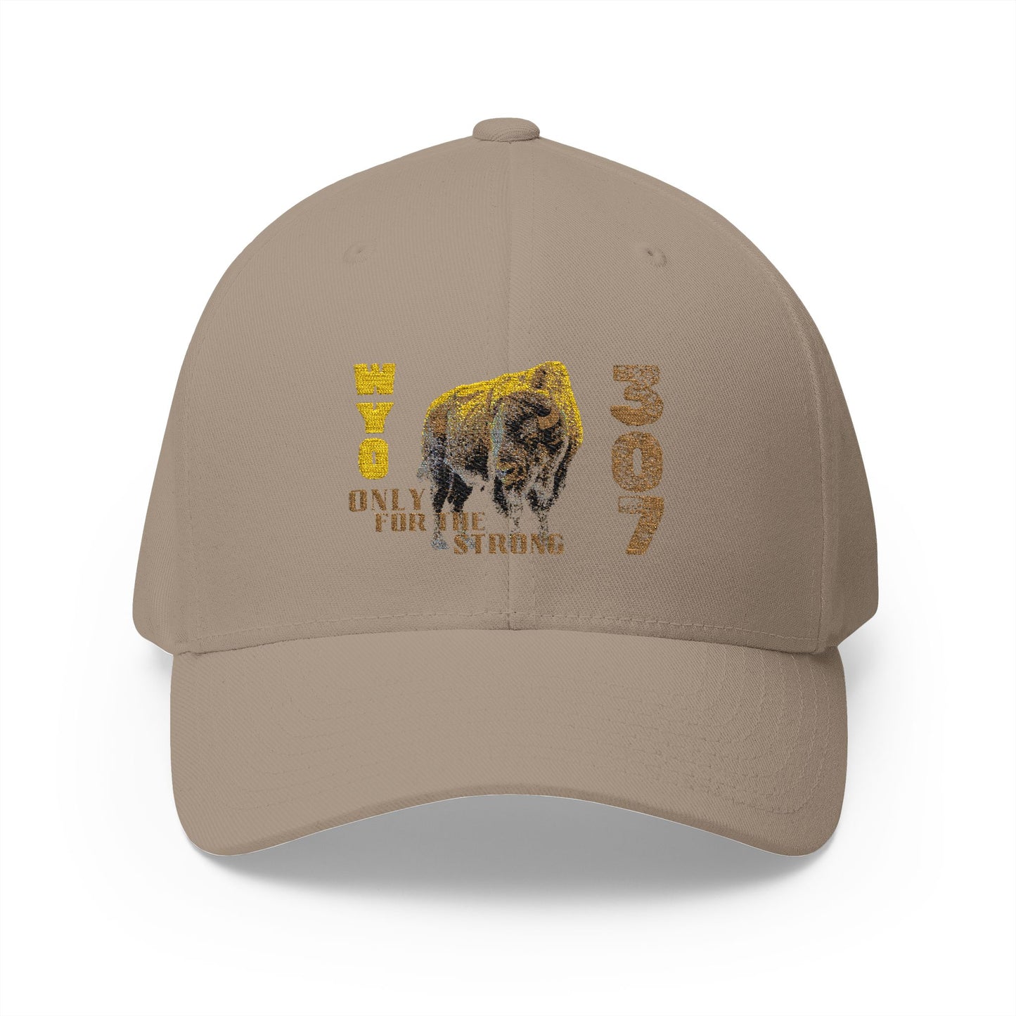 307 Wyoming Bison - Closed-Back Structured Cap (Embroidery)