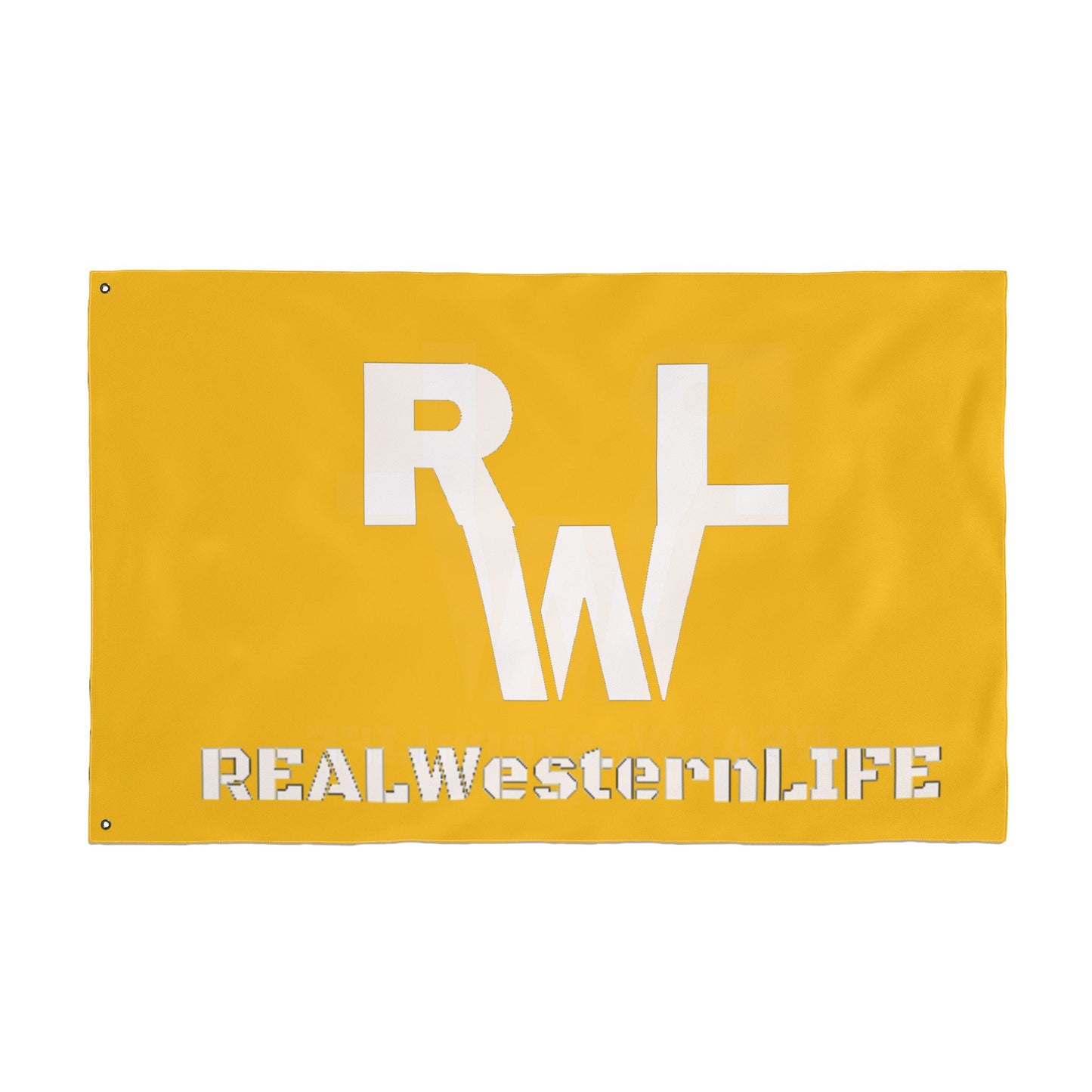 Real Western Life - Double Sided Flag (White Brand)- Customize it!