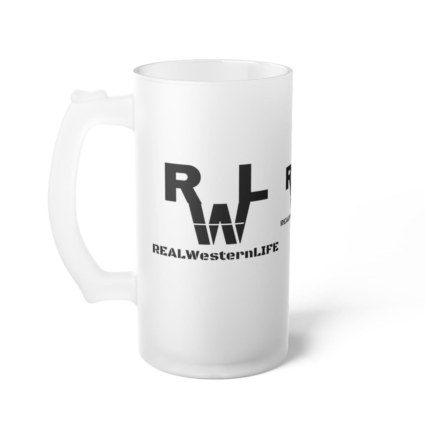 Real Western Life - Frosted Glass Beer Mug