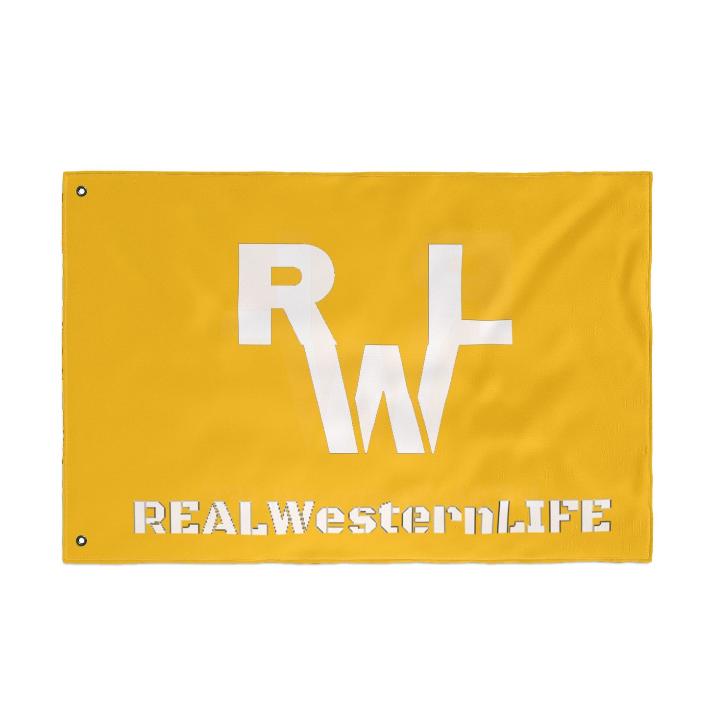 Real Western Life - Double Sided Flag (White Brand)- Customize it!
