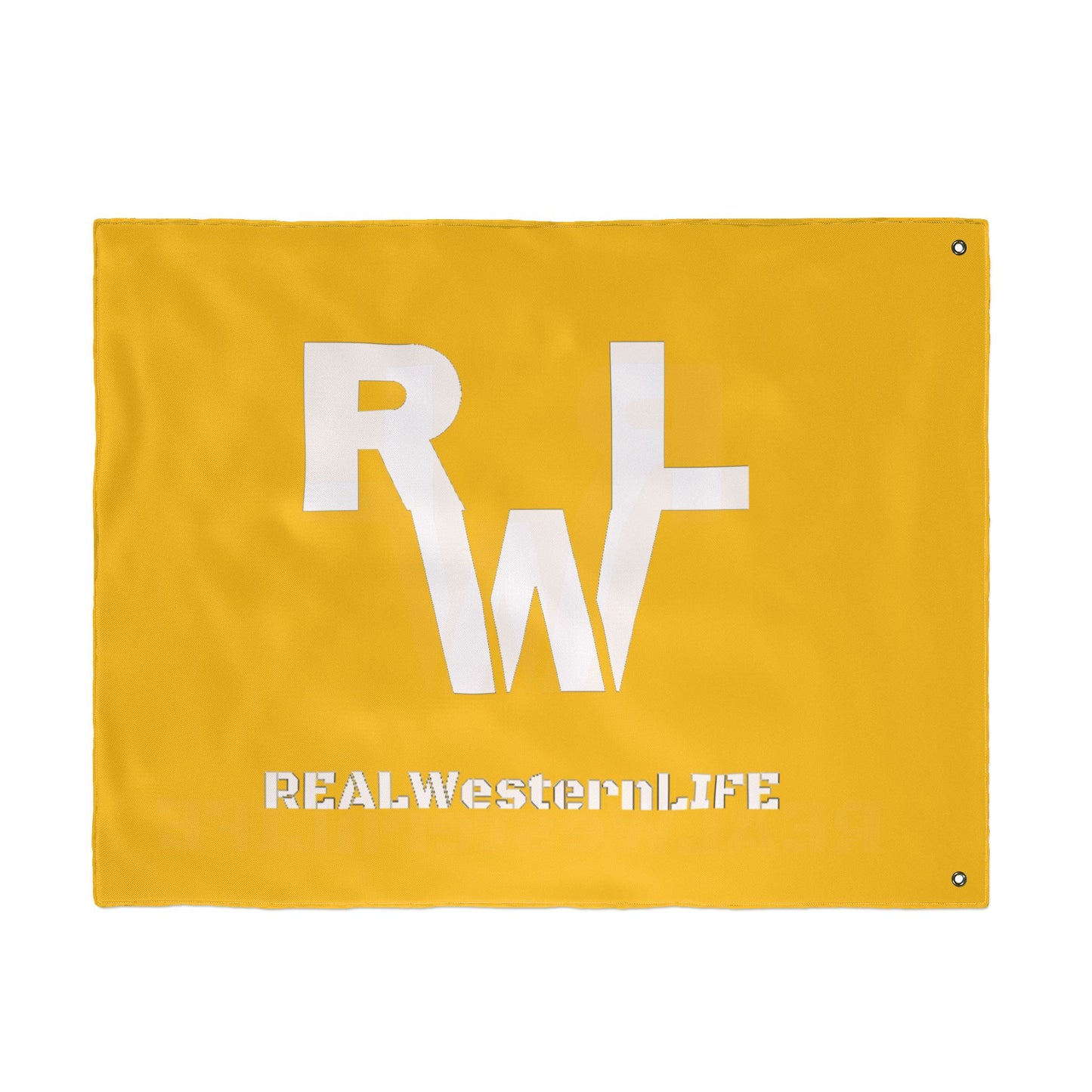 Real Western Life - Double Sided Flag (White Brand)- Customize it!