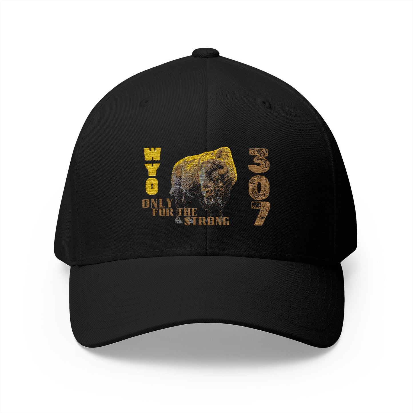 307 Wyoming Bison - Closed-Back Structured Cap (Embroidery)