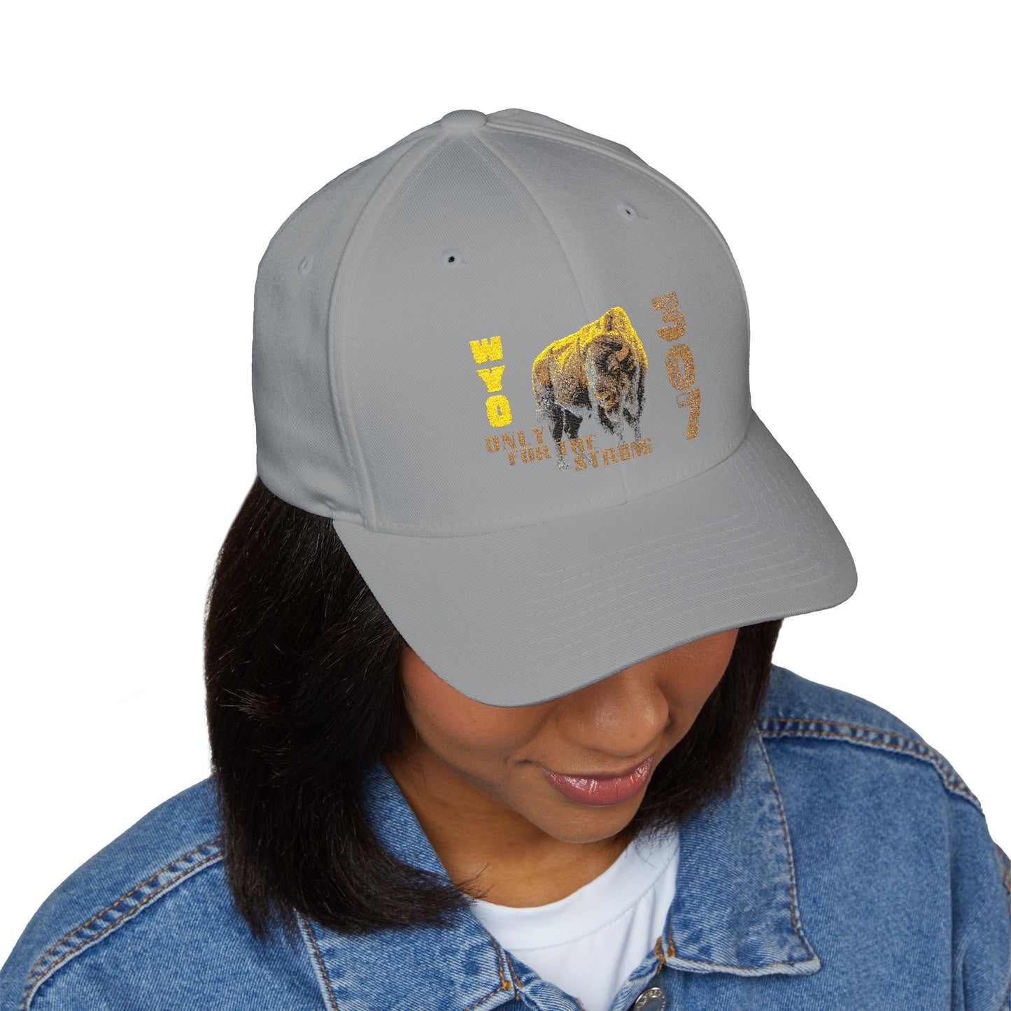 307 Wyoming Bison - Closed-Back Structured Cap (Embroidery)