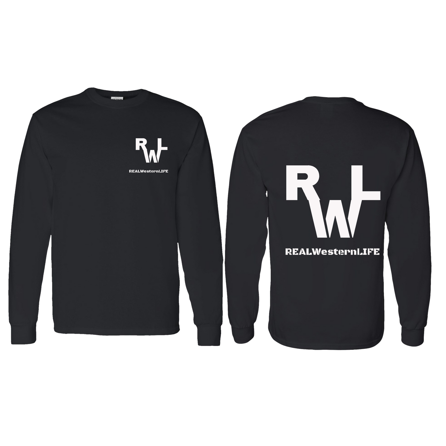Real Western Life -Customized Unisex Long Sleeve Western Tee, Replace our brand with yours!