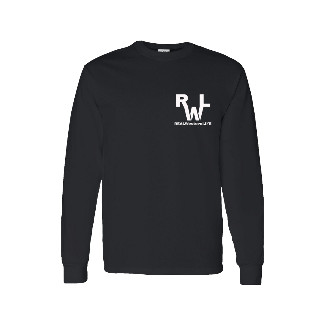 Real Western Life -Customized Unisex Long Sleeve Western Tee, Replace our brand with yours!