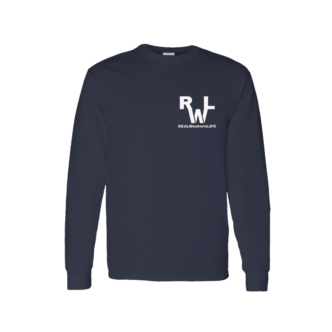 Real Western Life -Customized Unisex Long Sleeve Western Tee, Replace our brand with yours!