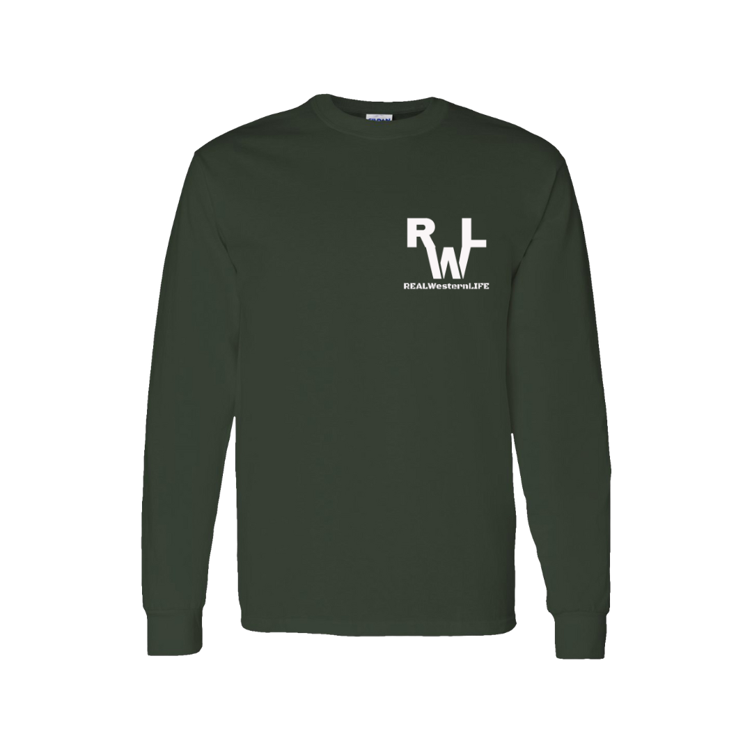 Real Western Life -Customized Unisex Long Sleeve Western Tee, Replace our brand with yours!