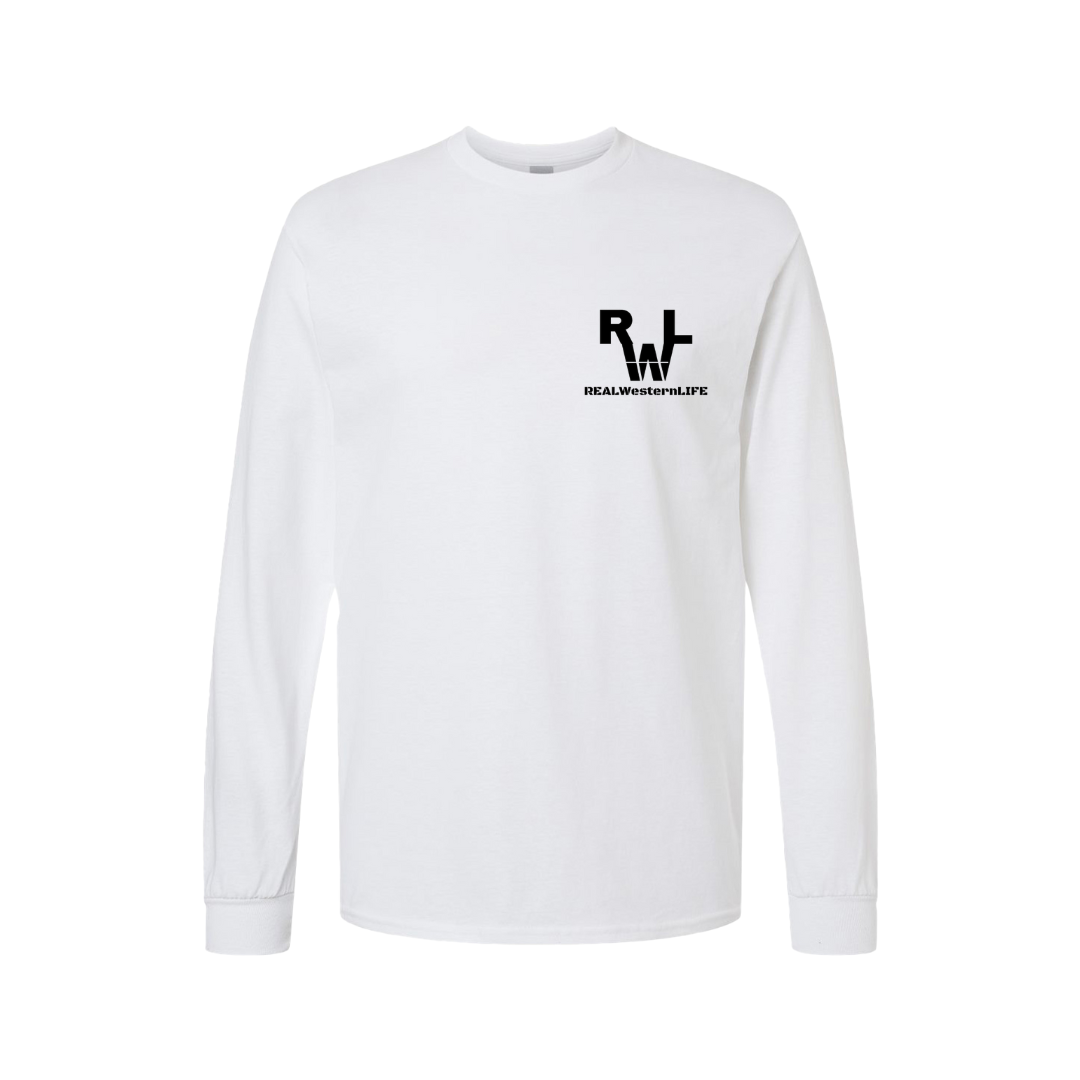 Real Western Life -Customized Unisex Long Sleeve Western Tee, Replace our brand with yours!