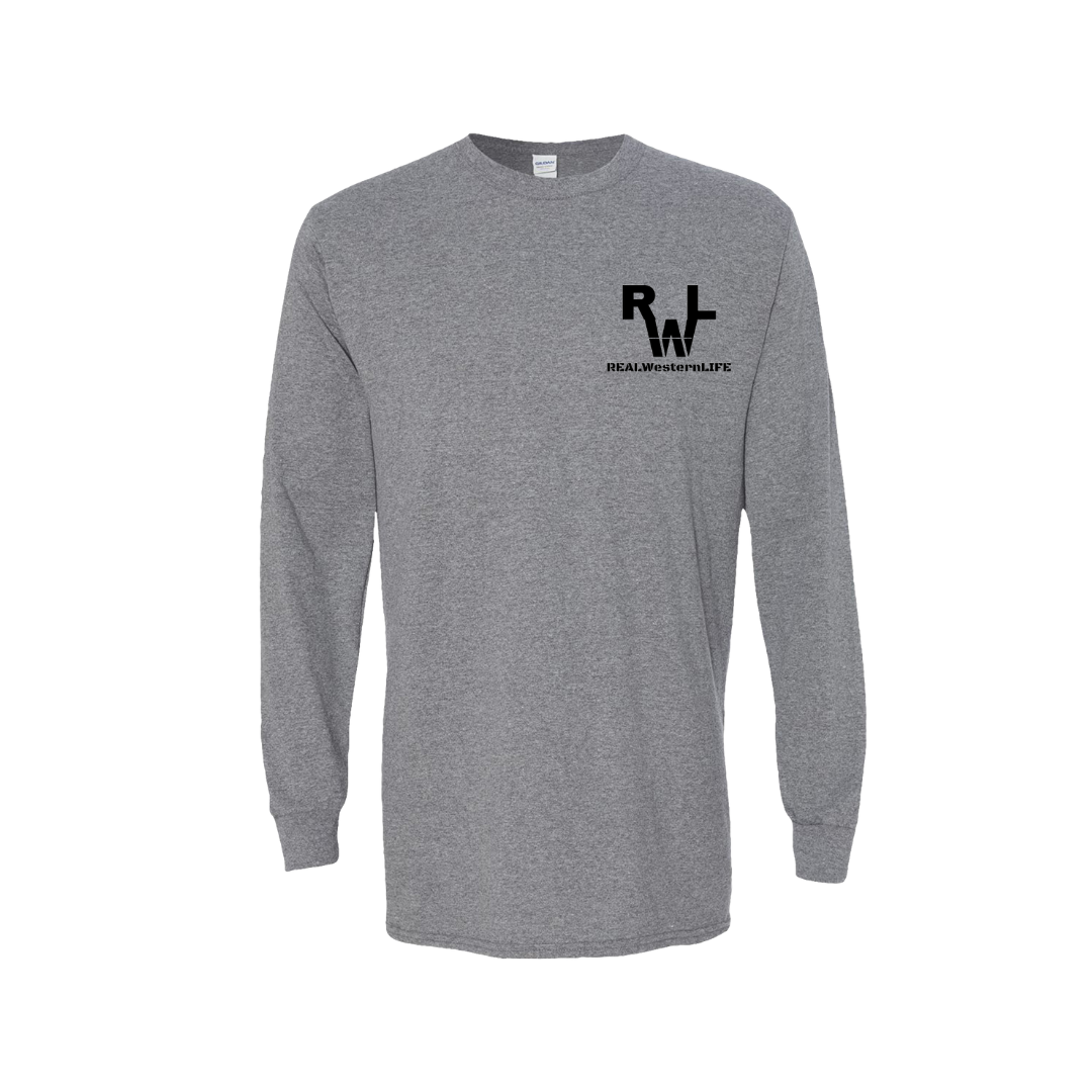 Real Western Life -Customized Unisex Long Sleeve Western Tee, Replace our brand with yours!