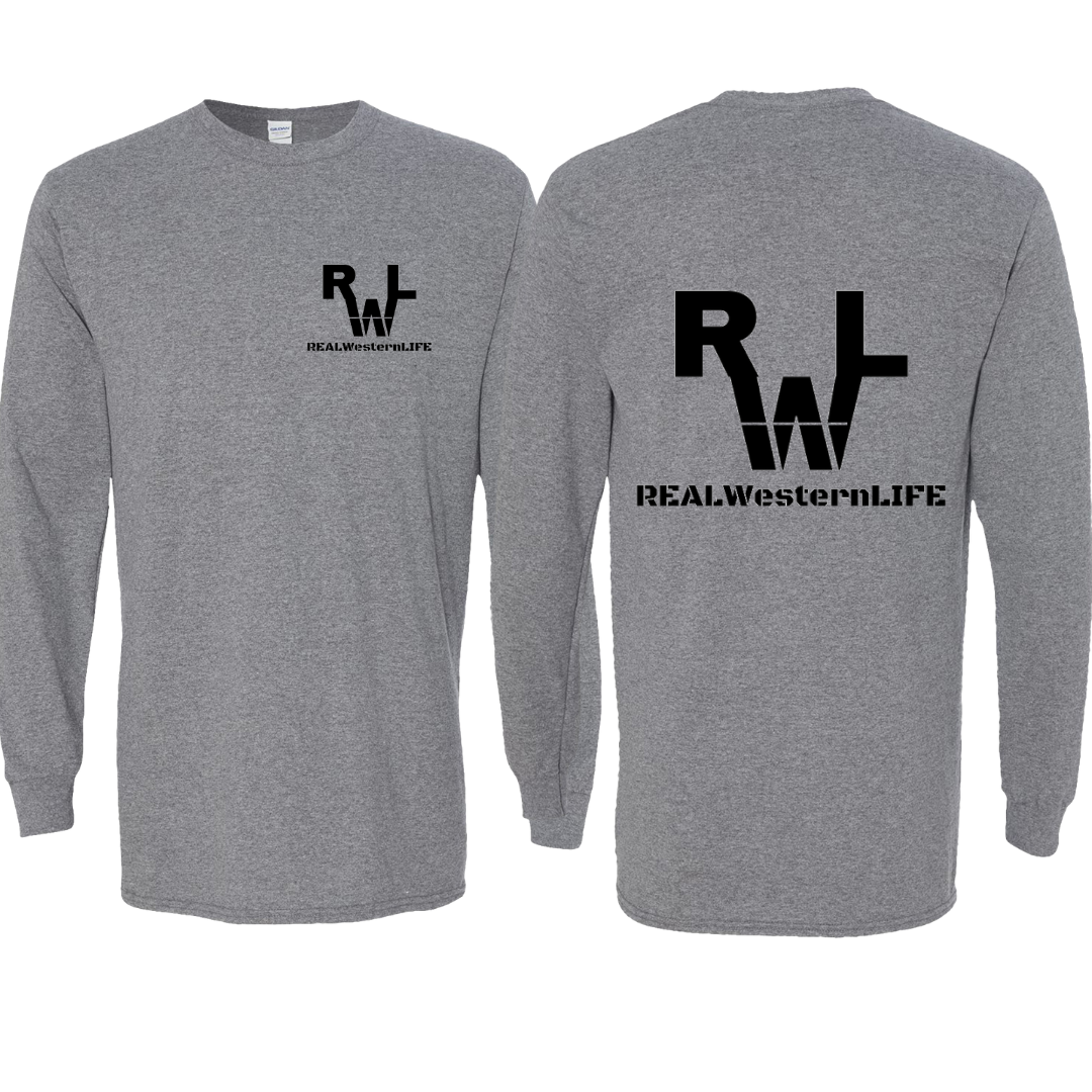 Real Western Life -Customized Unisex Long Sleeve Western Tee, Replace our brand with yours!