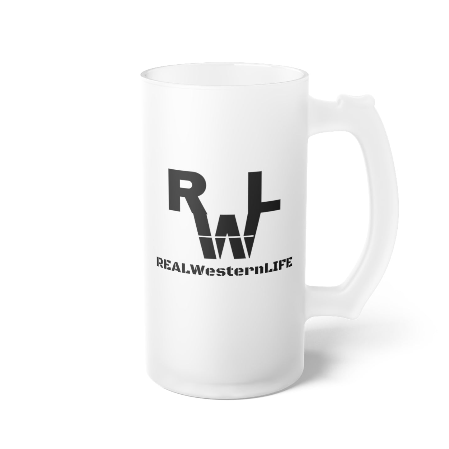 Real Western Life - Customized Frosted Beer Mug - Replace our brand with yours!