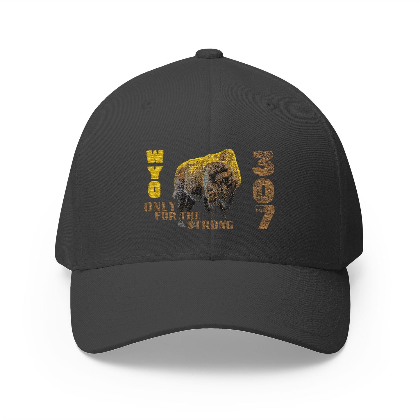 307 Wyoming Bison - Closed-Back Structured Cap (Embroidery)