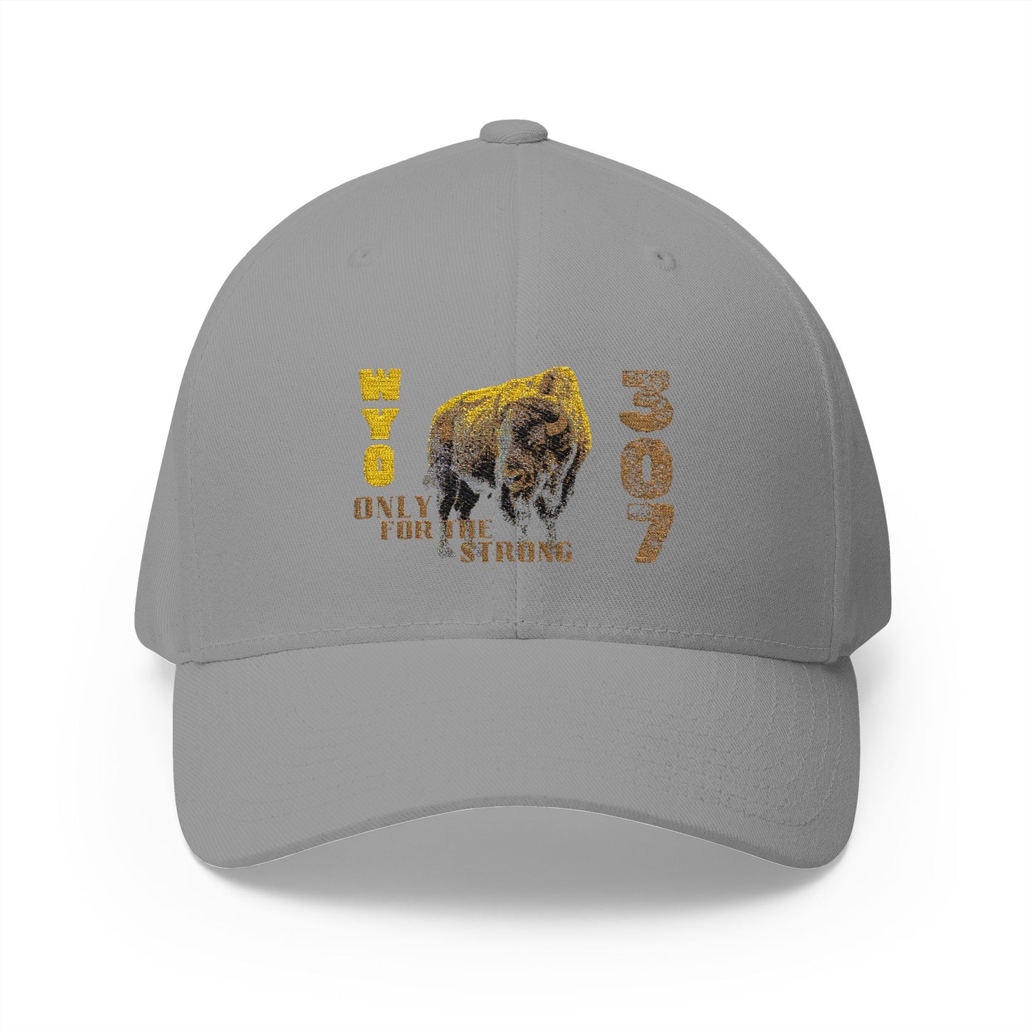 307 Wyoming Bison - Closed-Back Structured Cap (Embroidery)