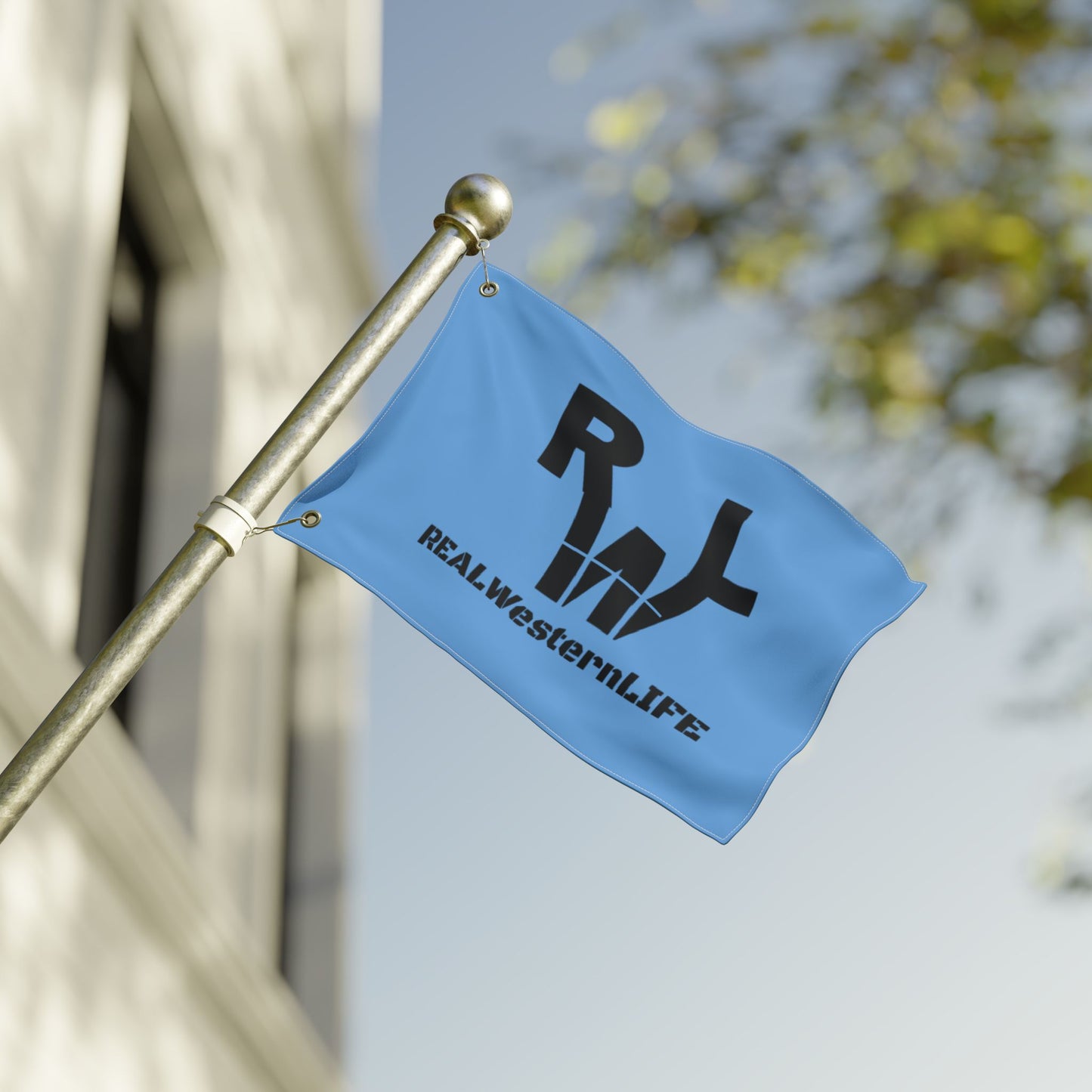 Real Western Life - Double Sided Flag - Customize it!