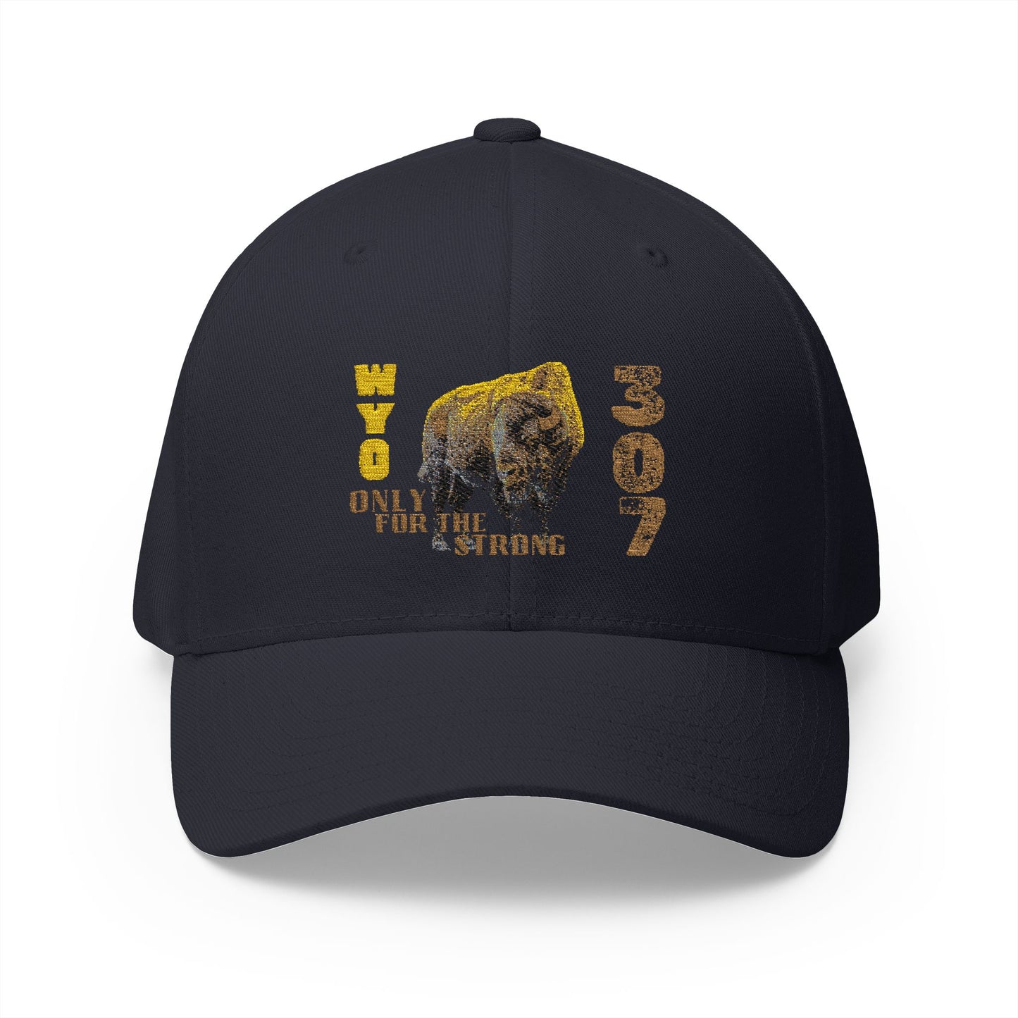 307 Wyoming Bison - Closed-Back Structured Cap (Embroidery)
