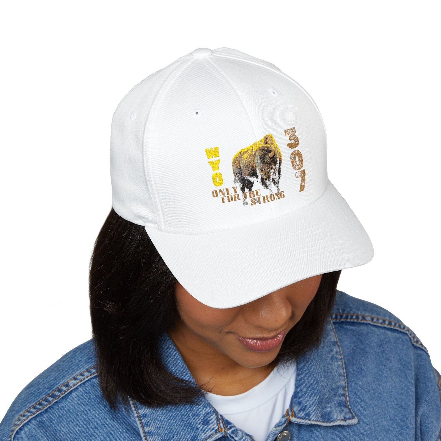 307 Wyoming Bison - Closed-Back Structured Cap (Embroidery)