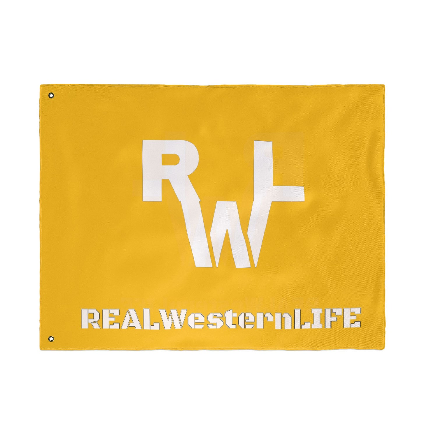 Real Western Life - Double Sided Flag (White Brand)- Customize it!