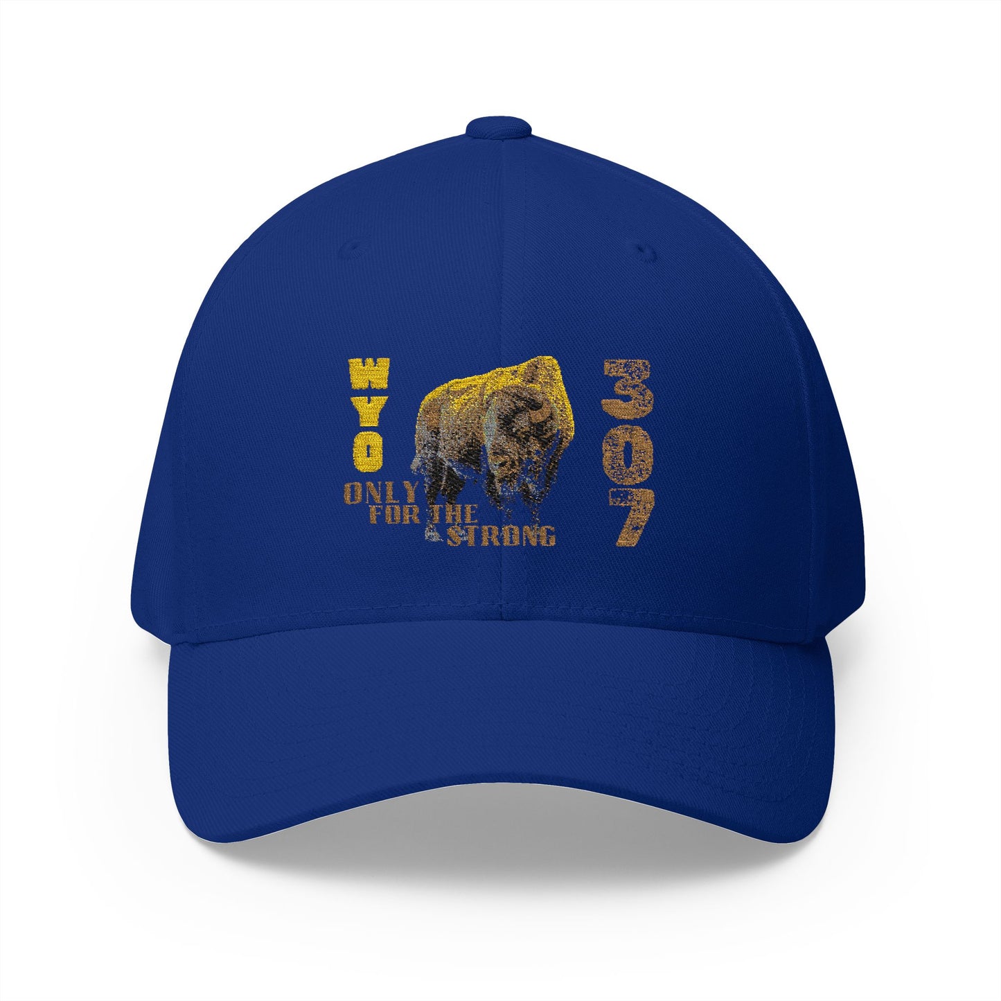 307 Wyoming Bison - Closed-Back Structured Cap (Embroidery)