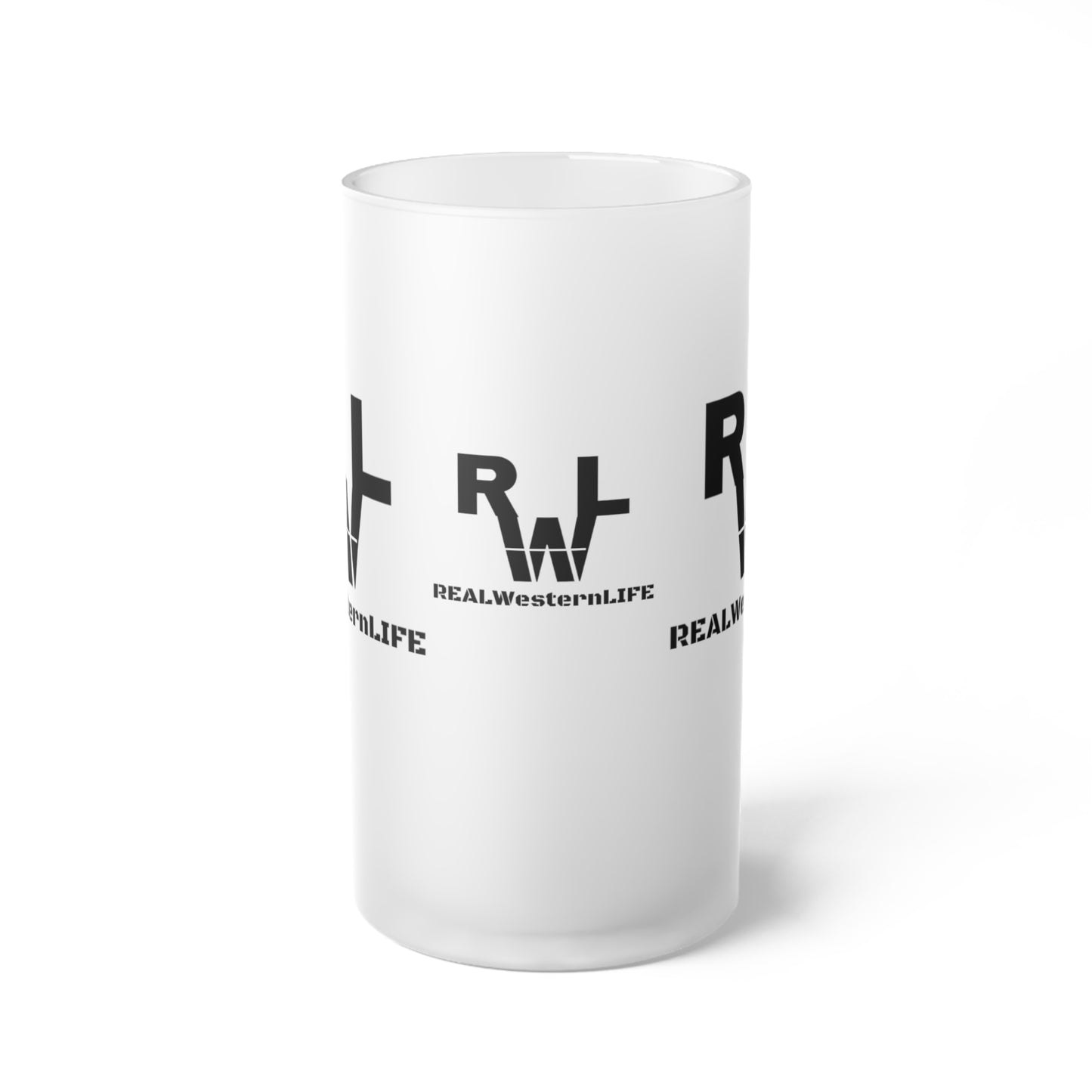 Real Western Life - Frosted Glass Beer Mug