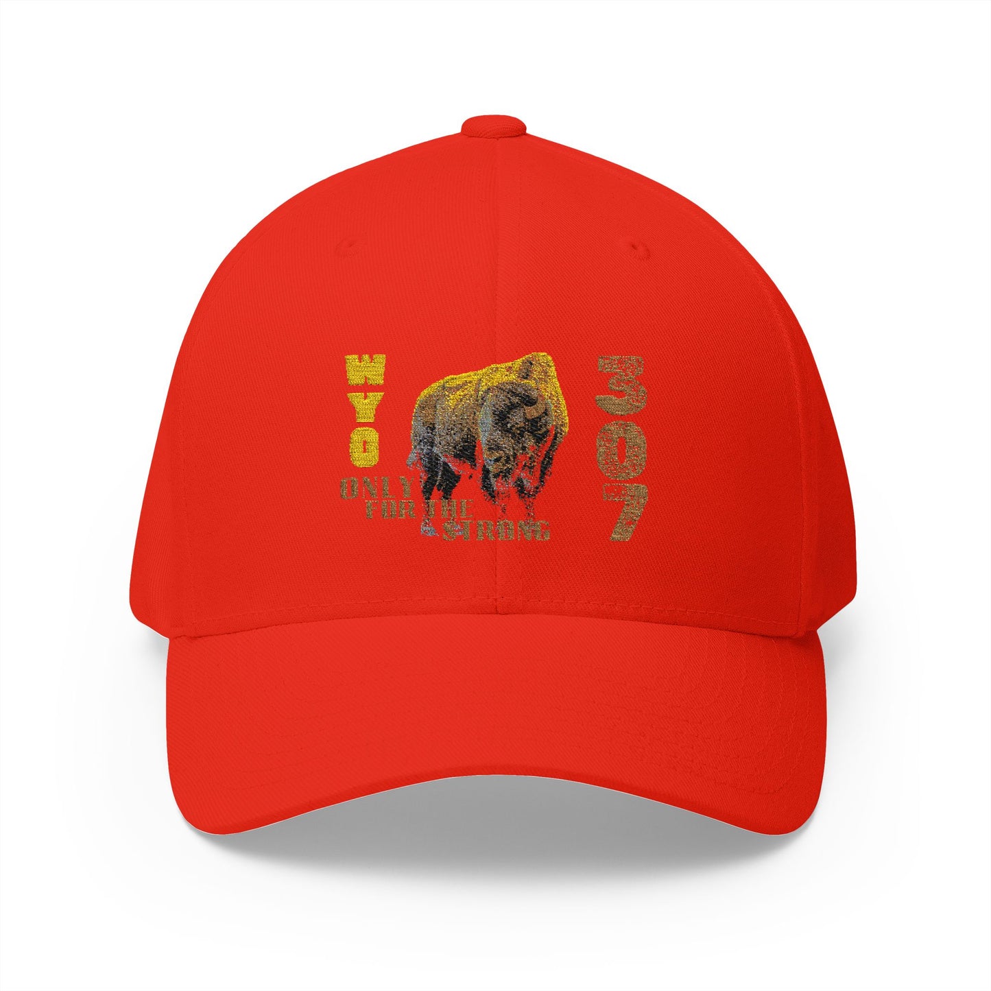 307 Wyoming Bison - Closed-Back Structured Cap (Embroidery)