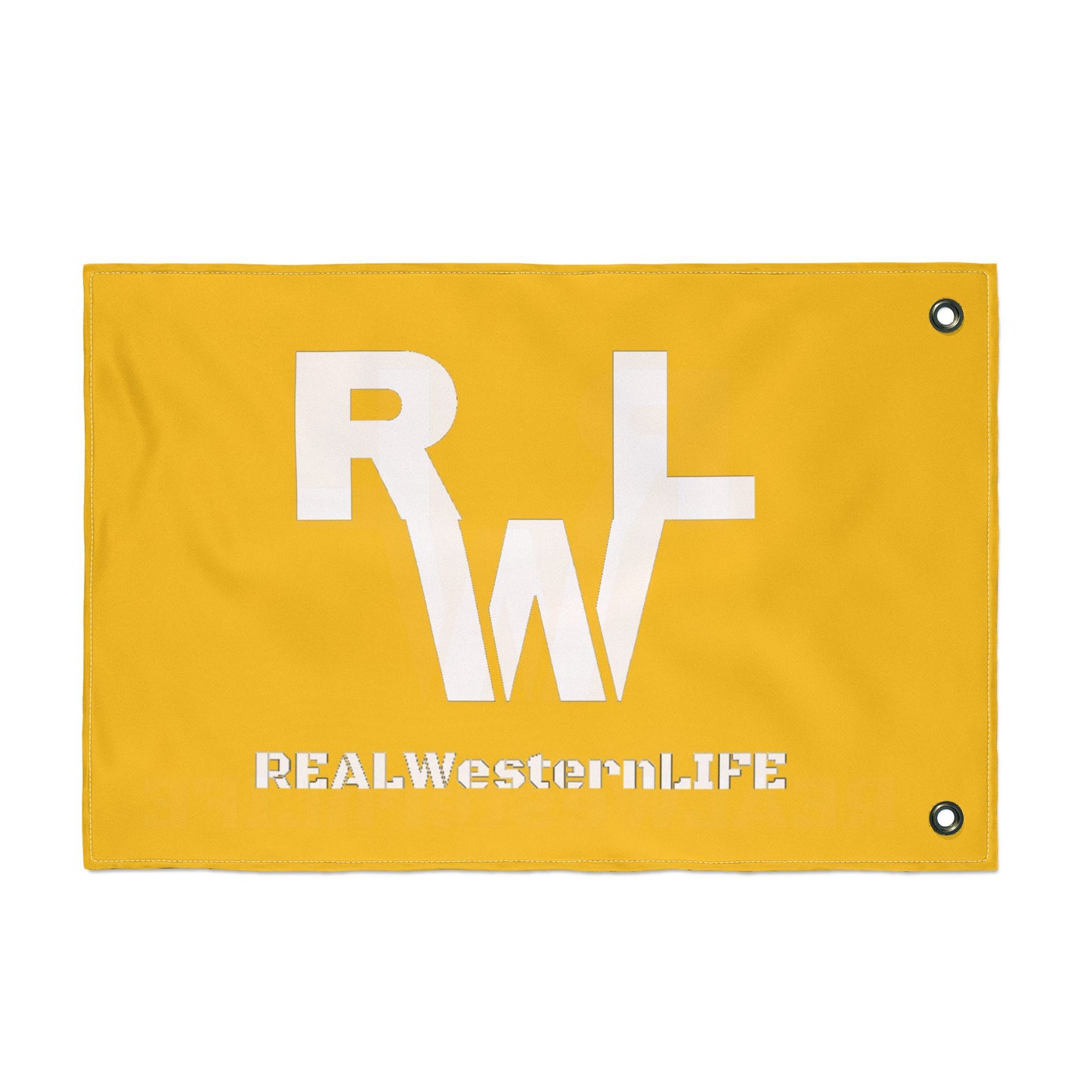 Real Western Life - Double Sided Flag (White Brand)- Customize it!