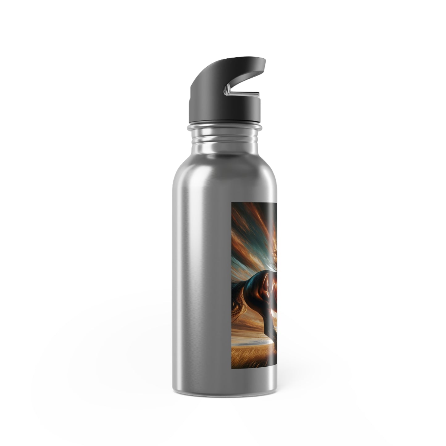 Stainless Steel Water Bottle With Straw Spirt Horse image, 20oz