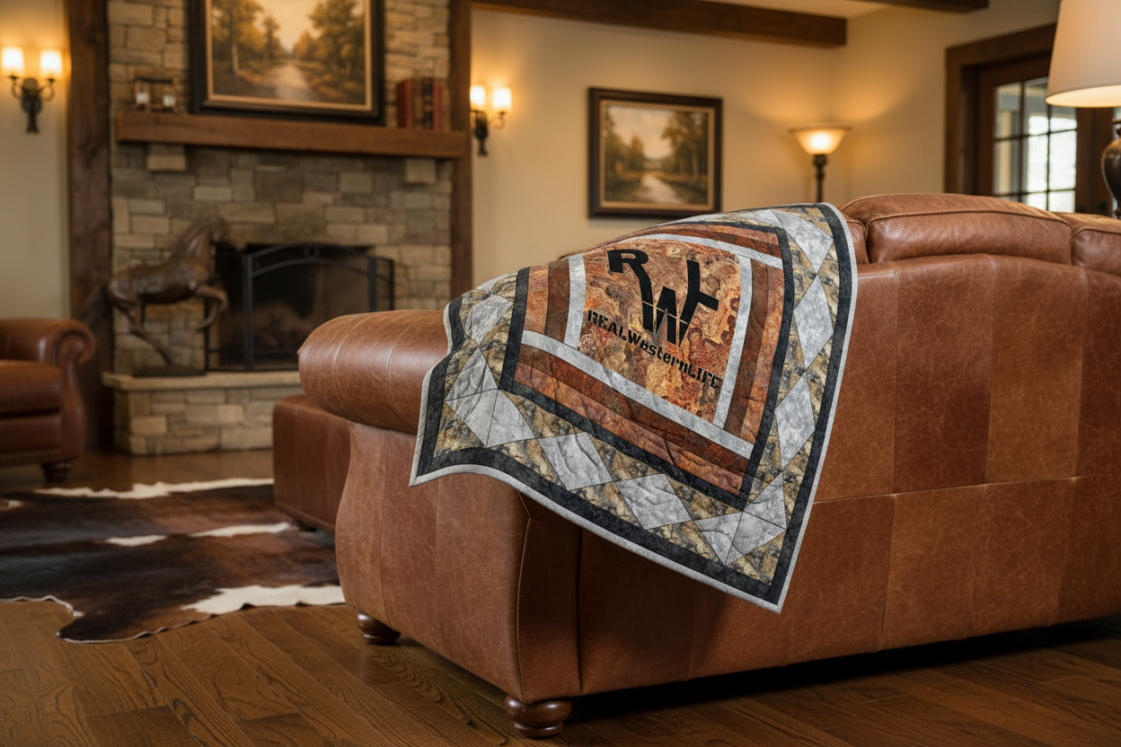 Rustic Ranch RWL Brand Quilt - Custom