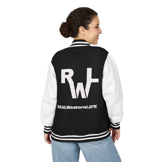 Real Western Life Brand & Ranch Name - Unisex Heavyweight Letterman Jacket,