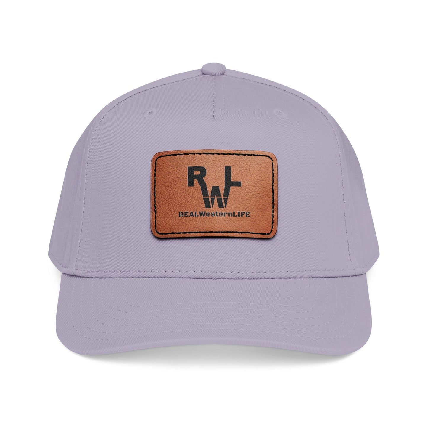 Real Western Life -Leather Patch Baseball Cap — Retro Rugged Logo Hat