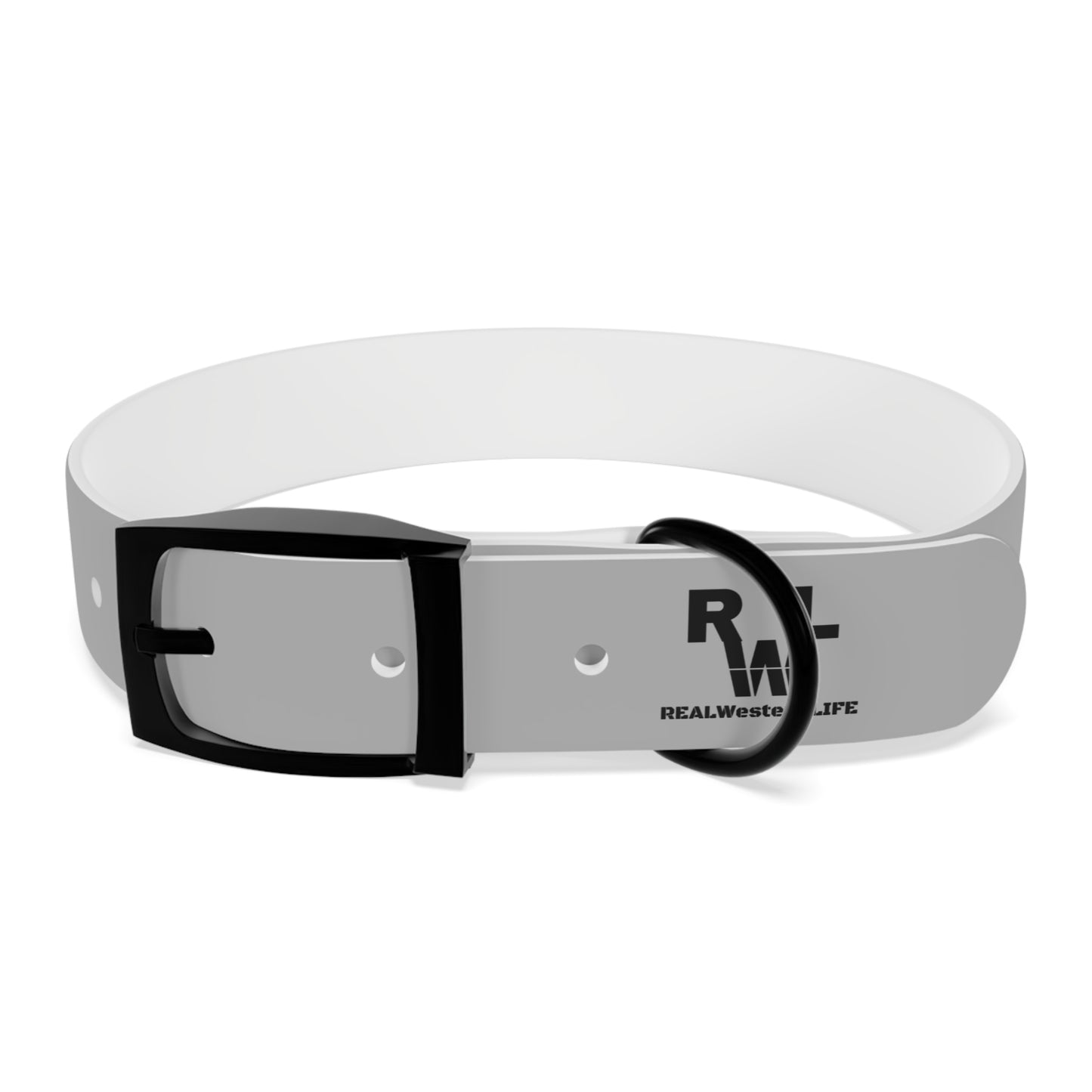 Dog Collar  - Grey - Customizable with your own Ranch/Brand, and Dogs name or leave it with RWL Branding and your dogs name.