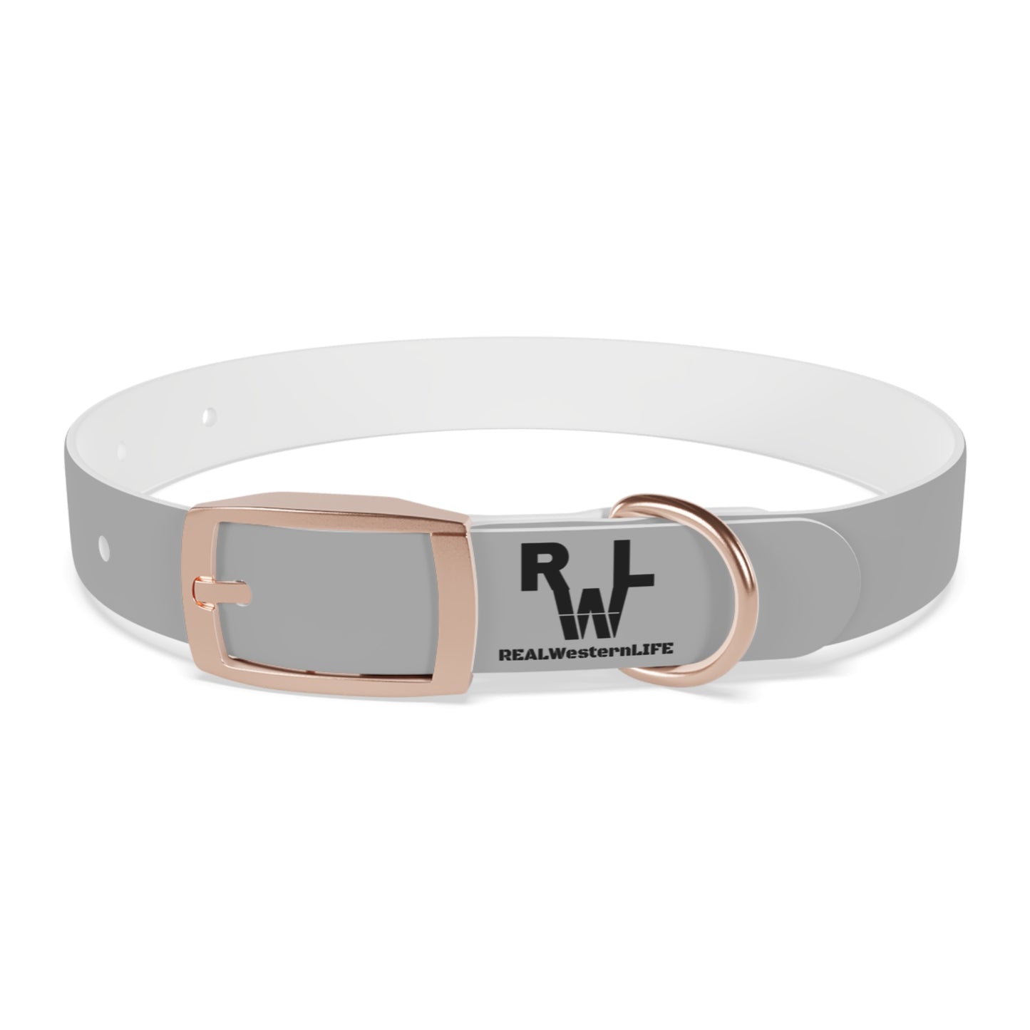 Dog Collar  - Grey - Customizable with your own Ranch/Brand, and Dogs name or leave it with RWL Branding and your dogs name.