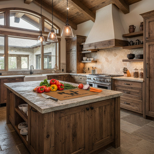 Real Western Life (RWL) - Glass Cutting Board — Western Kitchen Cutting Board -Customize with your own Brand/Ranch name or leave it RWL Branding