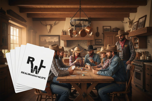 Real Western Life (RWL) Poker Playing Cards — Classic Black Spade Deck  - Customize with your own Brand/Ranch name or leave it RWL Branding