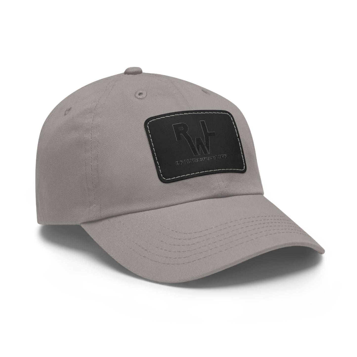 Leather Patch Dad Hat — RW RealWaterLife Logo Adjustable Baseball Cap