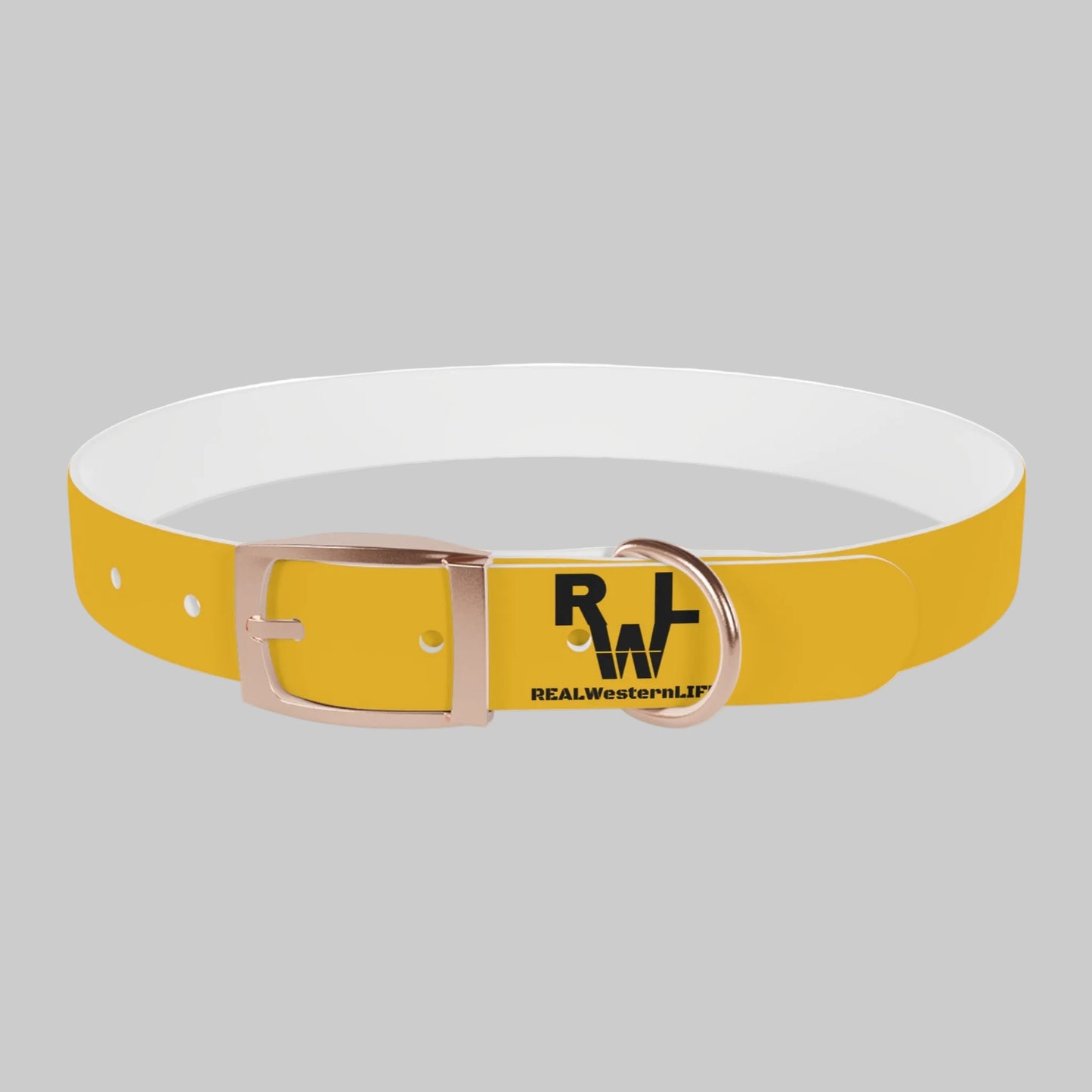 Dog Collar - Yellow - Customizable with your own Ranch/Brand, and Dogs name or leave it with RWL Branding and your dogs name.