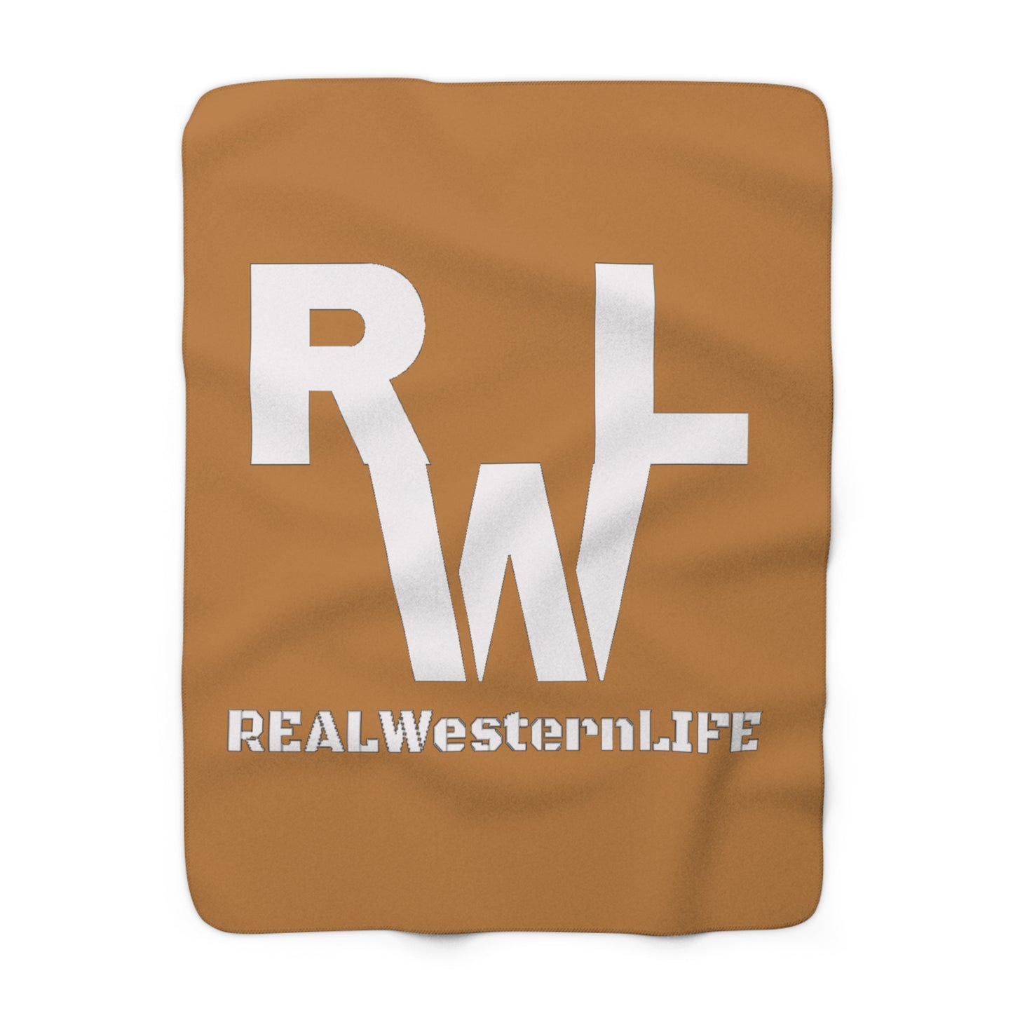 Sherpa Fleece Blanket - Real Western Life (RWL) Customizable with your own Brand/Ranch name or leave it RWL Branding