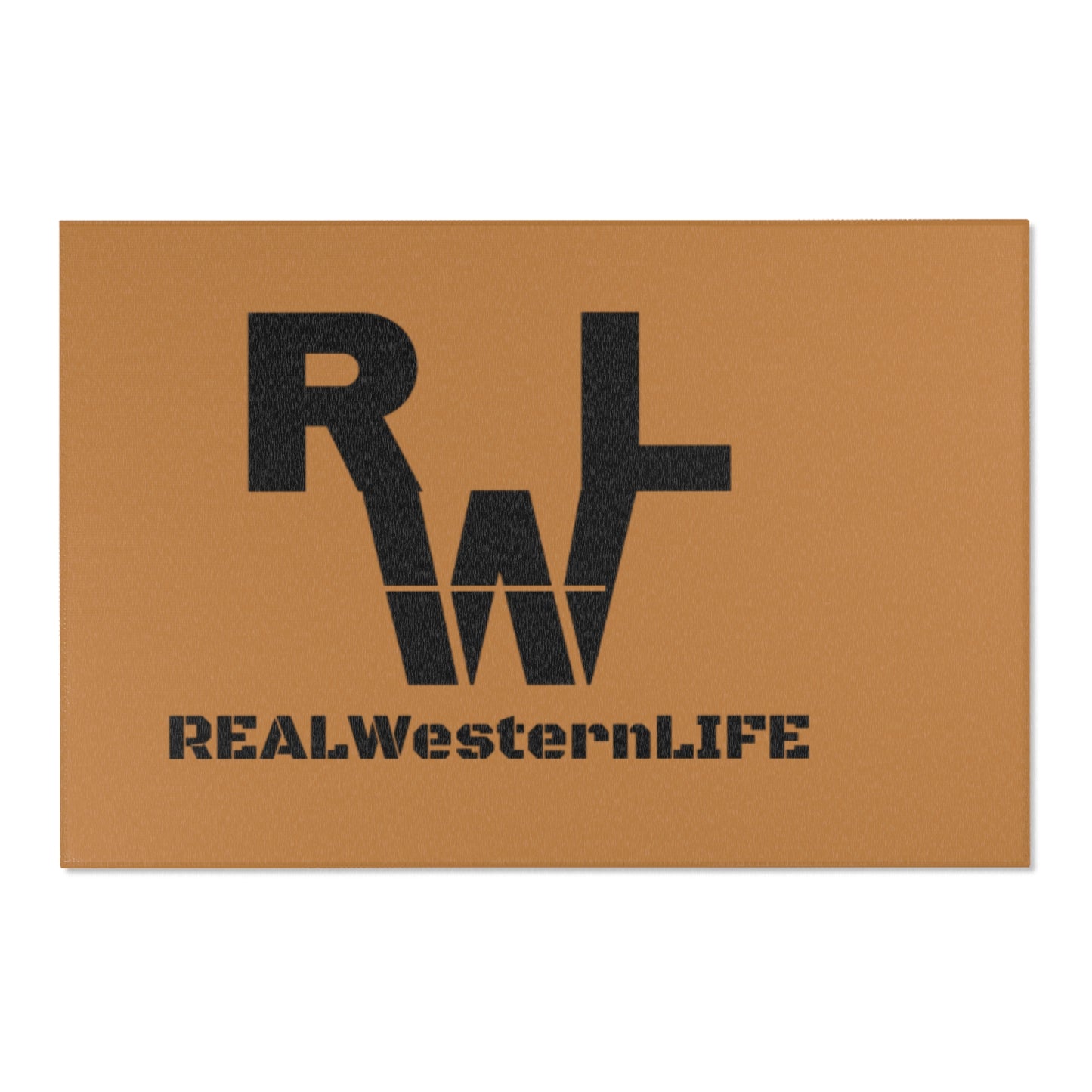 Real Western Life (RWL) Black Brand-  Home Decor Area Rug - Customize with your own Brand/Ranch name or leave it RWL Branding