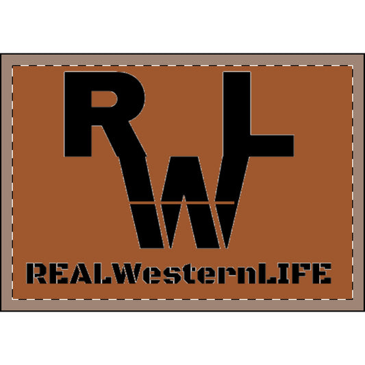 Real Western Life - Velveteen Plush Blanket - Rustic Brown Western Logo Throw
