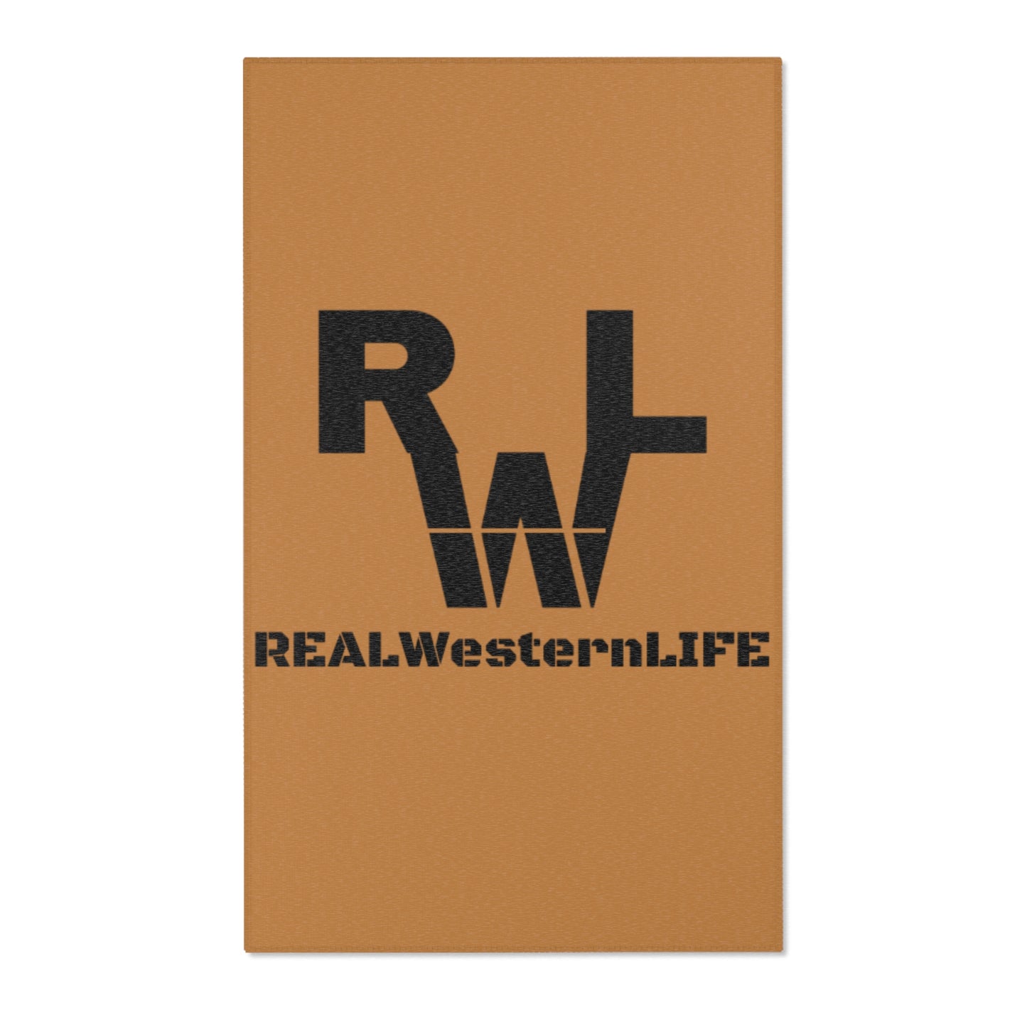 Real Western Life (RWL) Black Brand-  Home Decor Area Rug - Customize with your own Brand/Ranch name or leave it RWL Branding