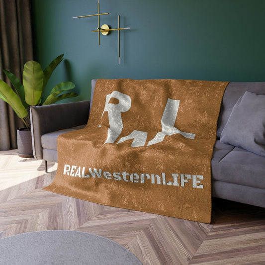 Real Western Brand -  Crushed Velvet Blanket