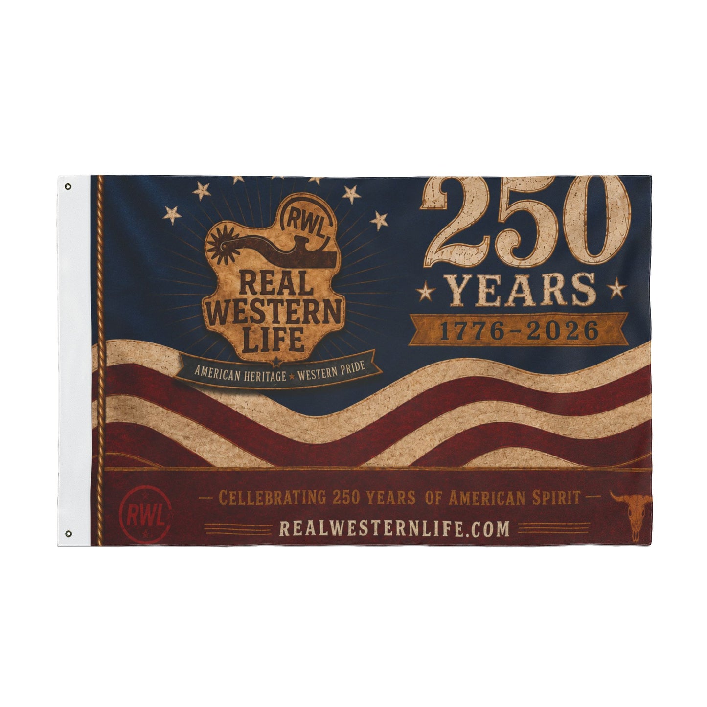 RWL 250 Years Real Western Life Double-Sided Patriotic Flag #2