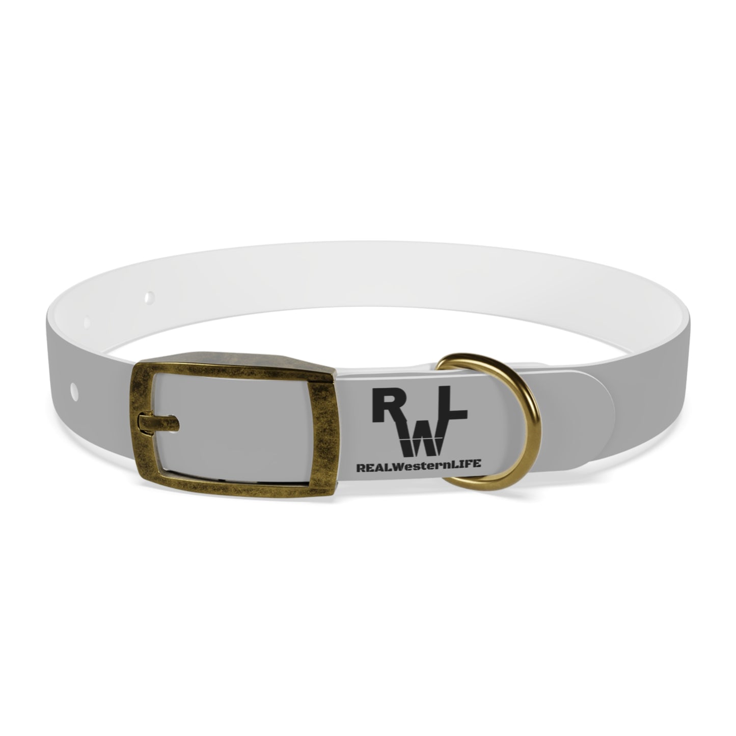 Dog Collar  - Grey - Customizable with your own Ranch/Brand, and Dogs name or leave it with RWL Branding and your dogs name.